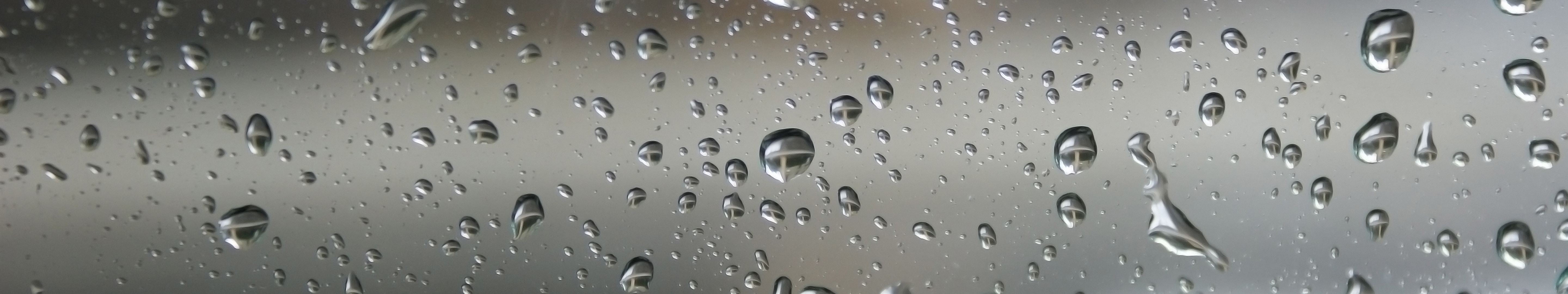 water dew wallpaper, triple screen, drop, wet, glass - material