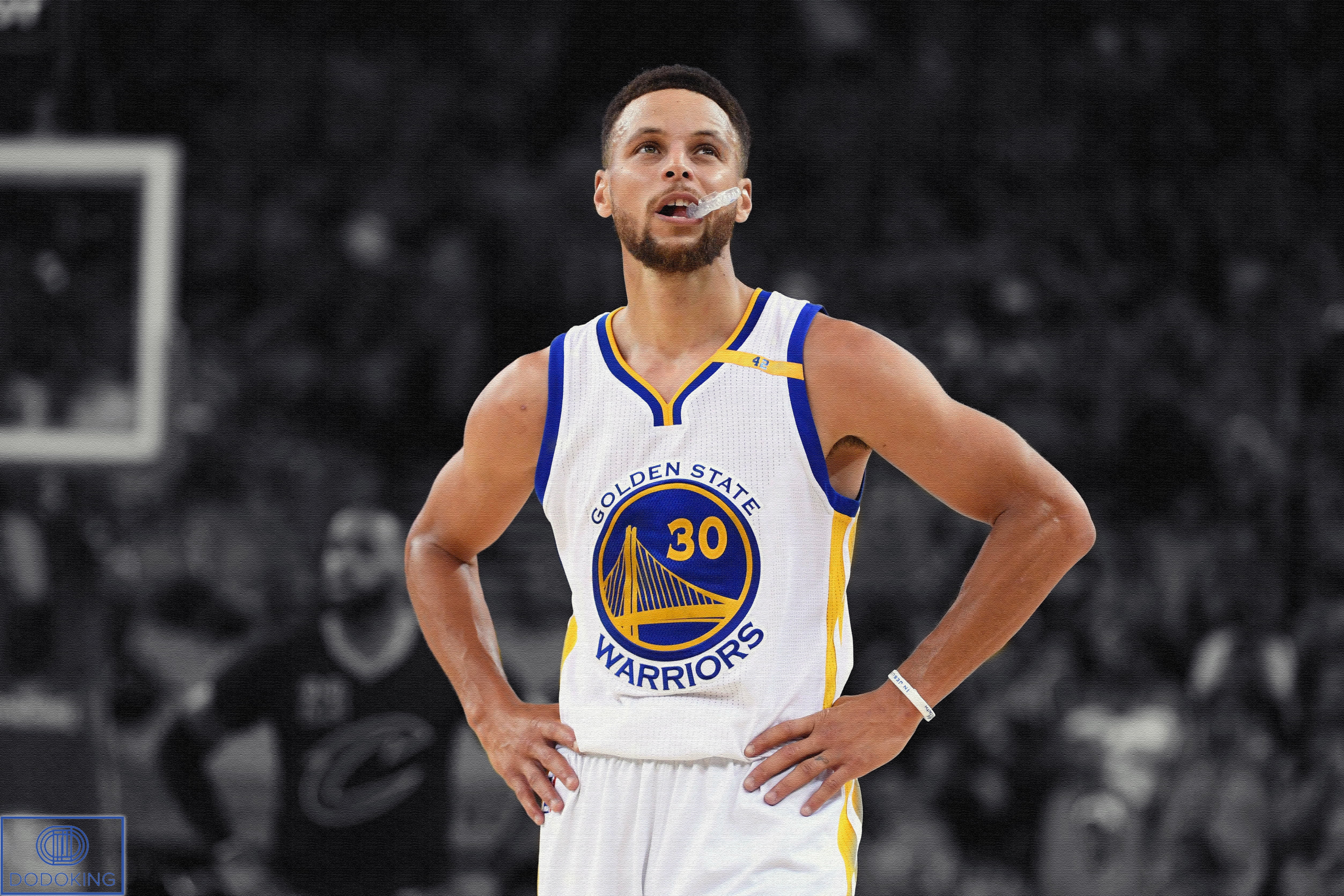 NBA, Stephen Curry, selective coloring, basketball, Golden State Warriors