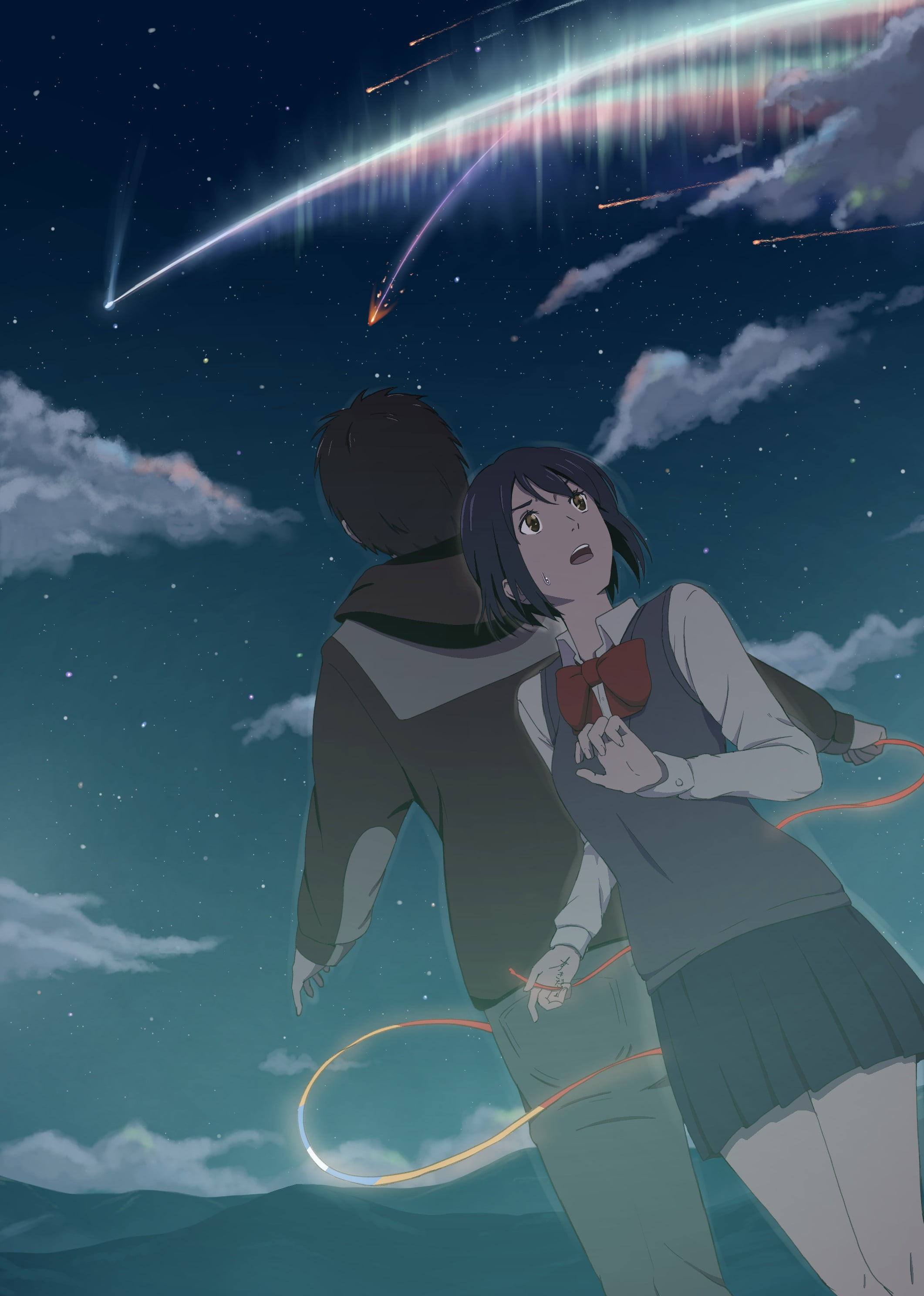Your Name anime wallpaper, Kimi no Na Wa, sky, night, star - Space