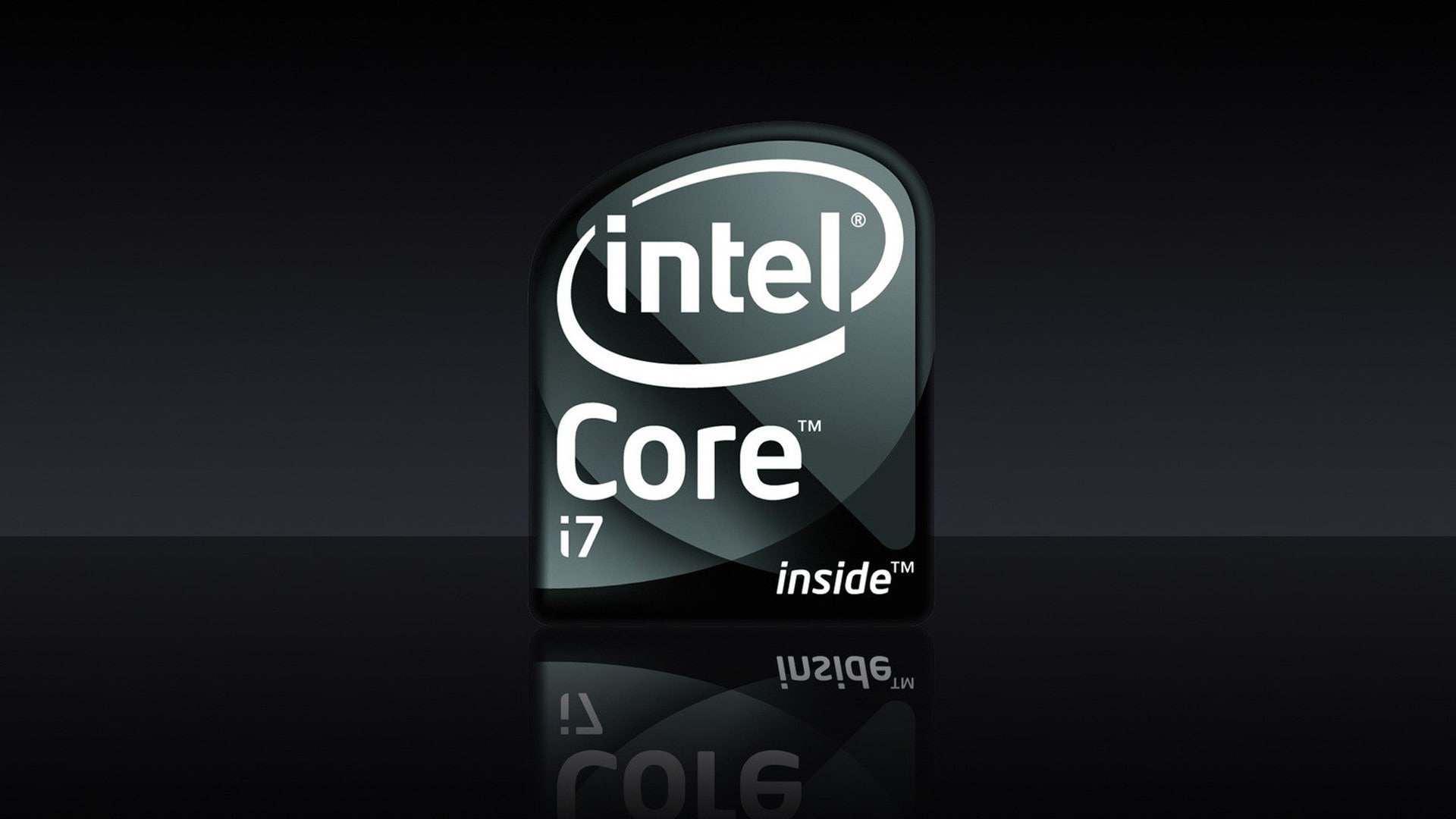 Black Intel Logo-HD Widescreen Wallpaper, Intel Core i7 processor