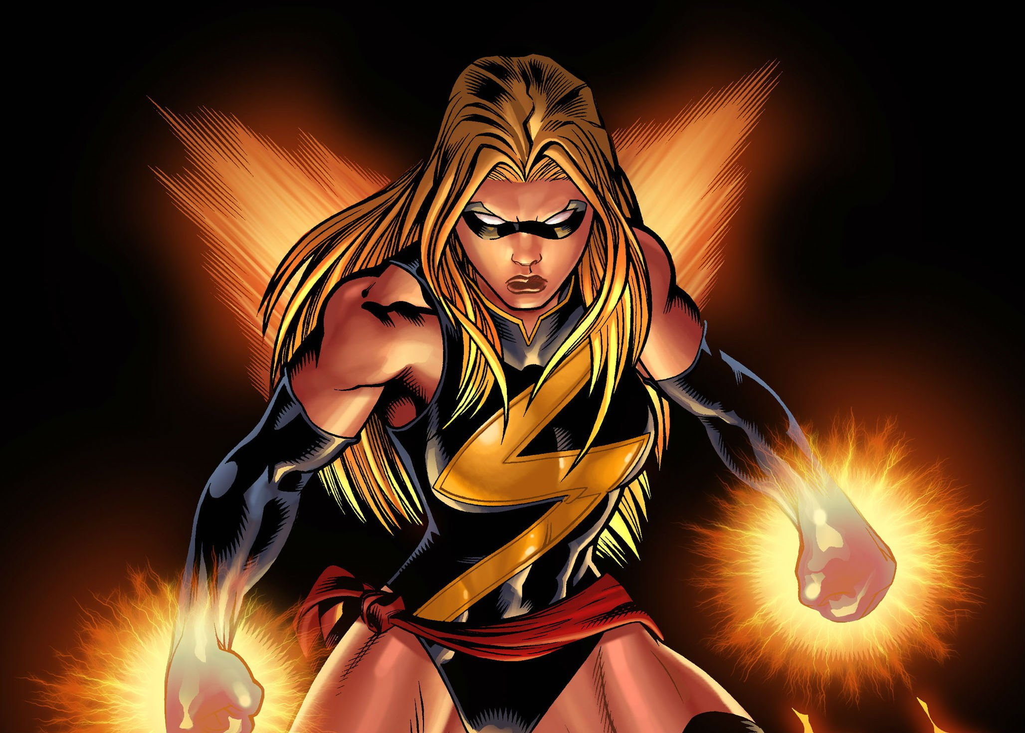 Free Download Hd Wallpaper Babe Blonde Marvel Ms Marvel Sexy