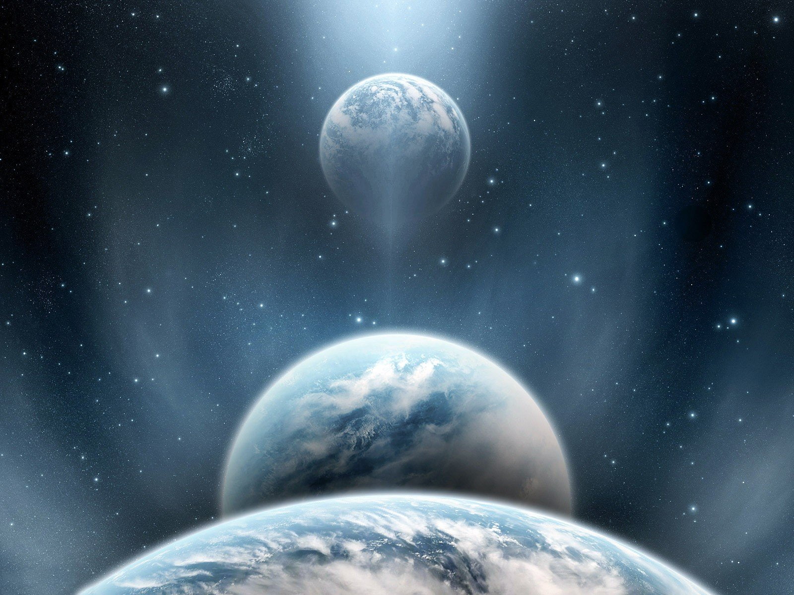 clouds, outer, planets, space, stars