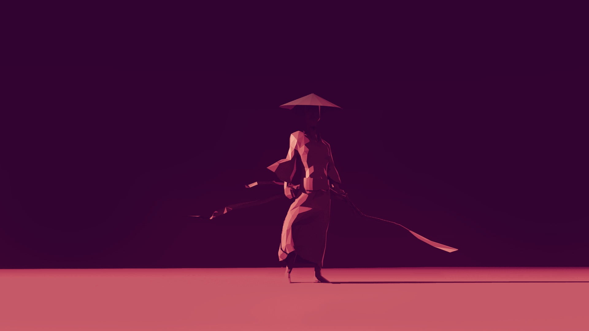 silhouette of person, artwork, low poly, one person, full length