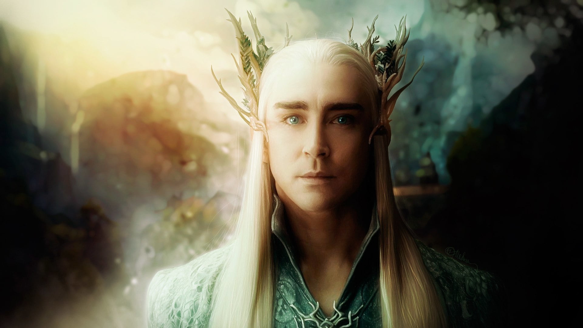 blonde-haired male elf illustration, The Hobbit, The Desolation of Smaug