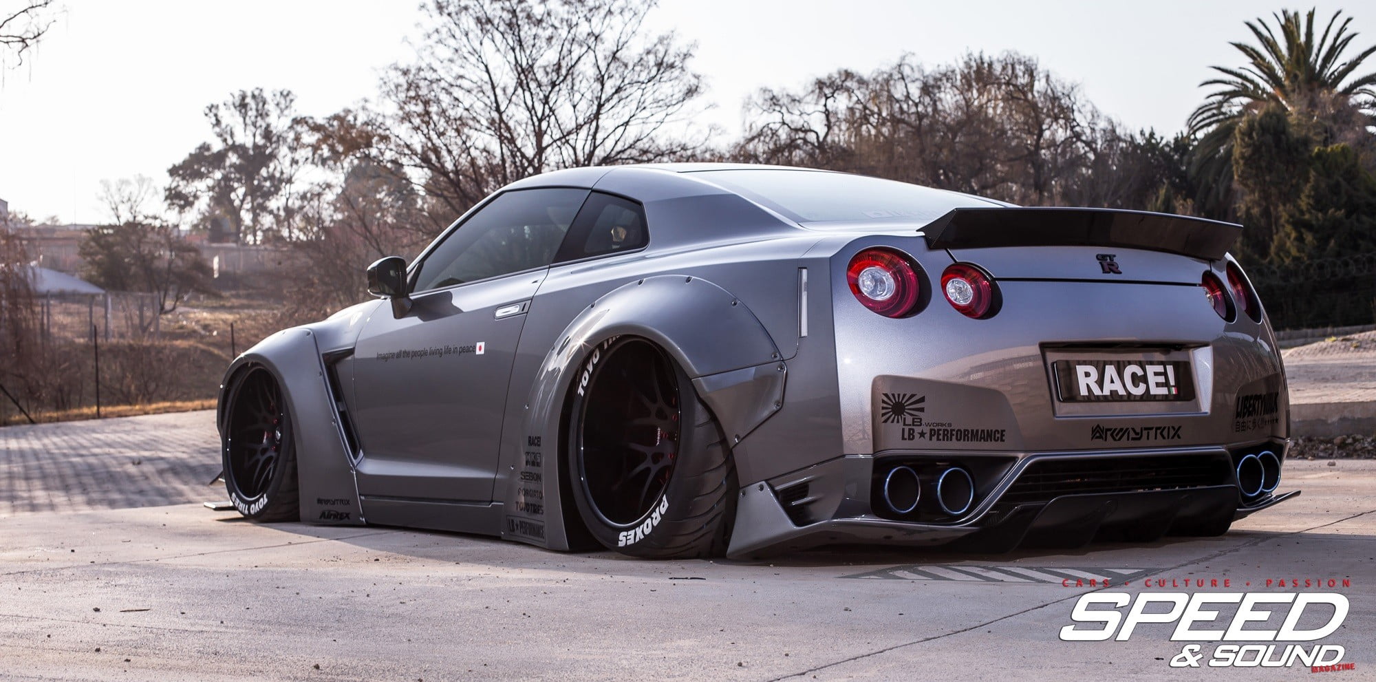 silver coupe, Nissan GT-R, Nissan GTR, LB Performance, mode of transportation