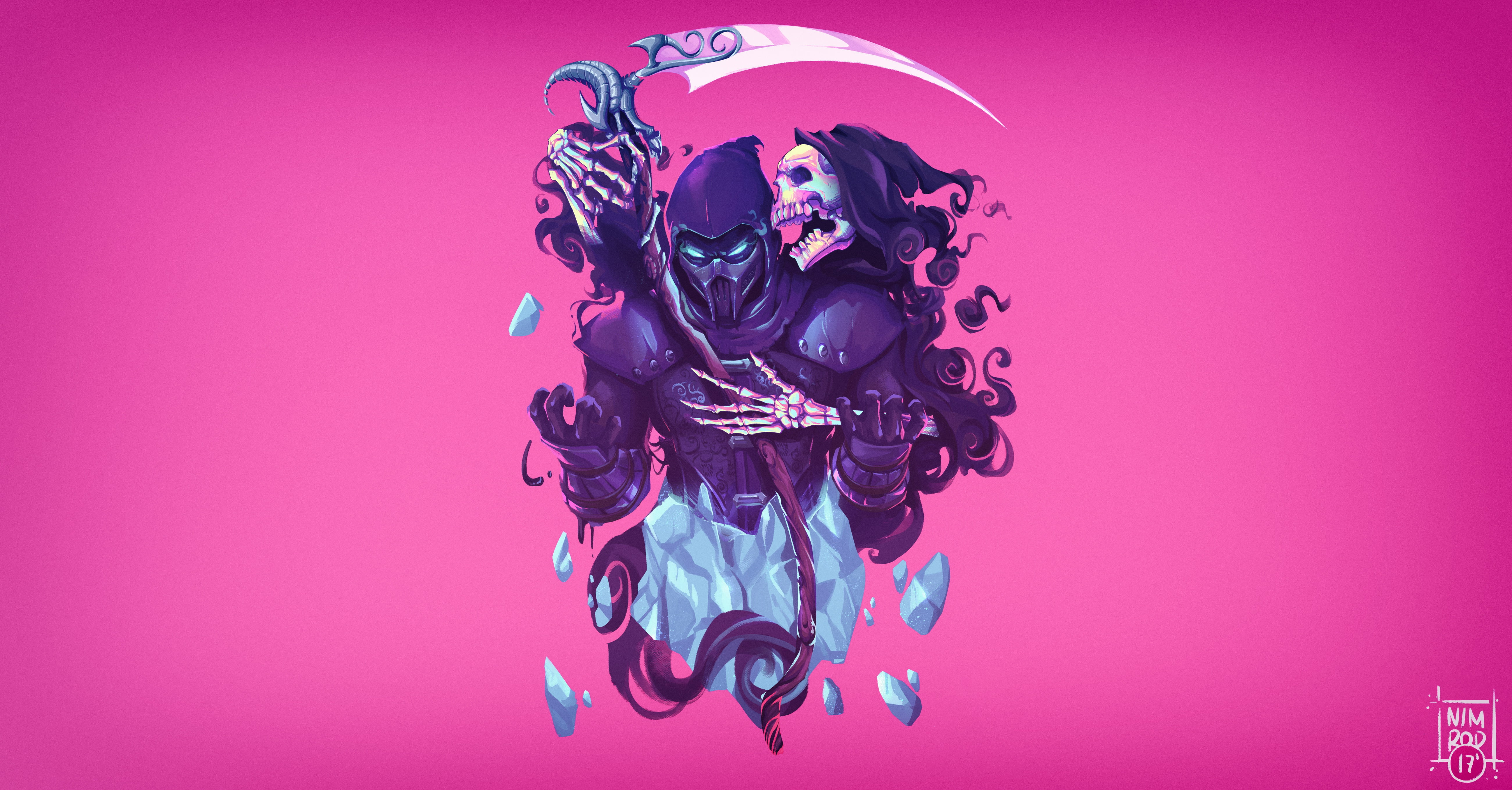 Grim Reaper illustration, artwork, Video Game Art, video games