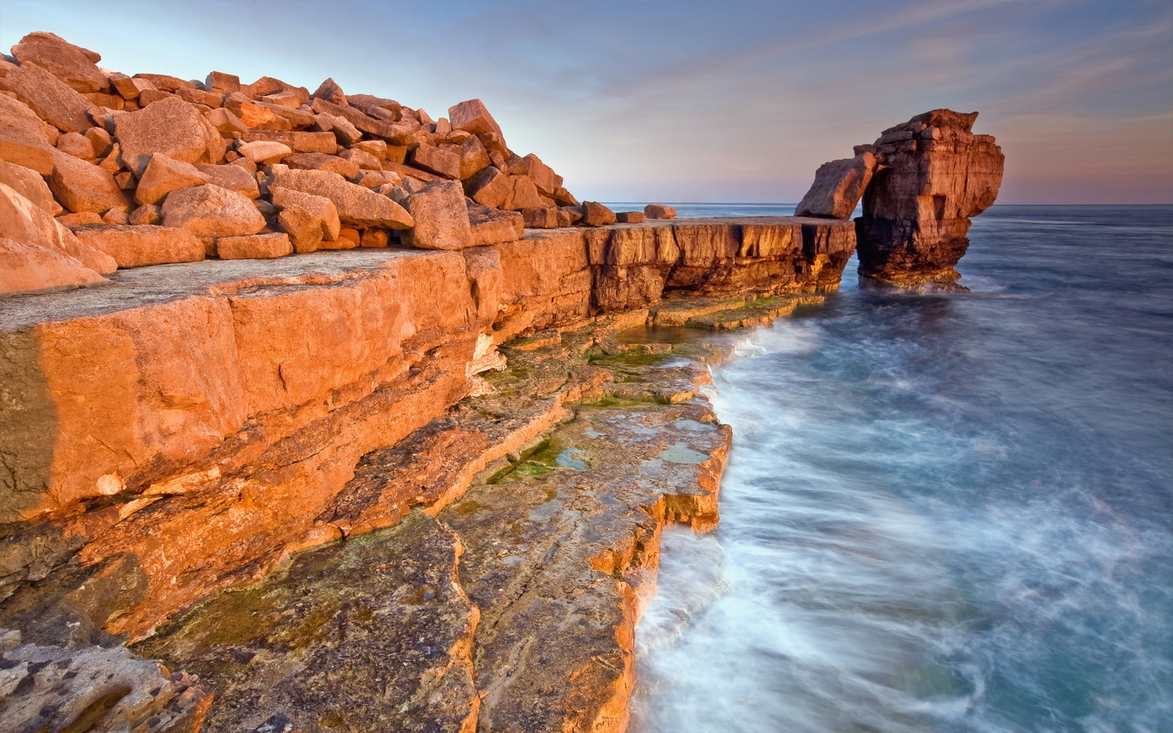cliff beside body of water, landscape, nature, rock - object