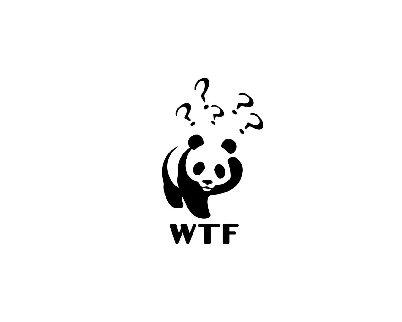 wtf panda bears world wildlife fund 1280x1024  Animals Bears HD Art