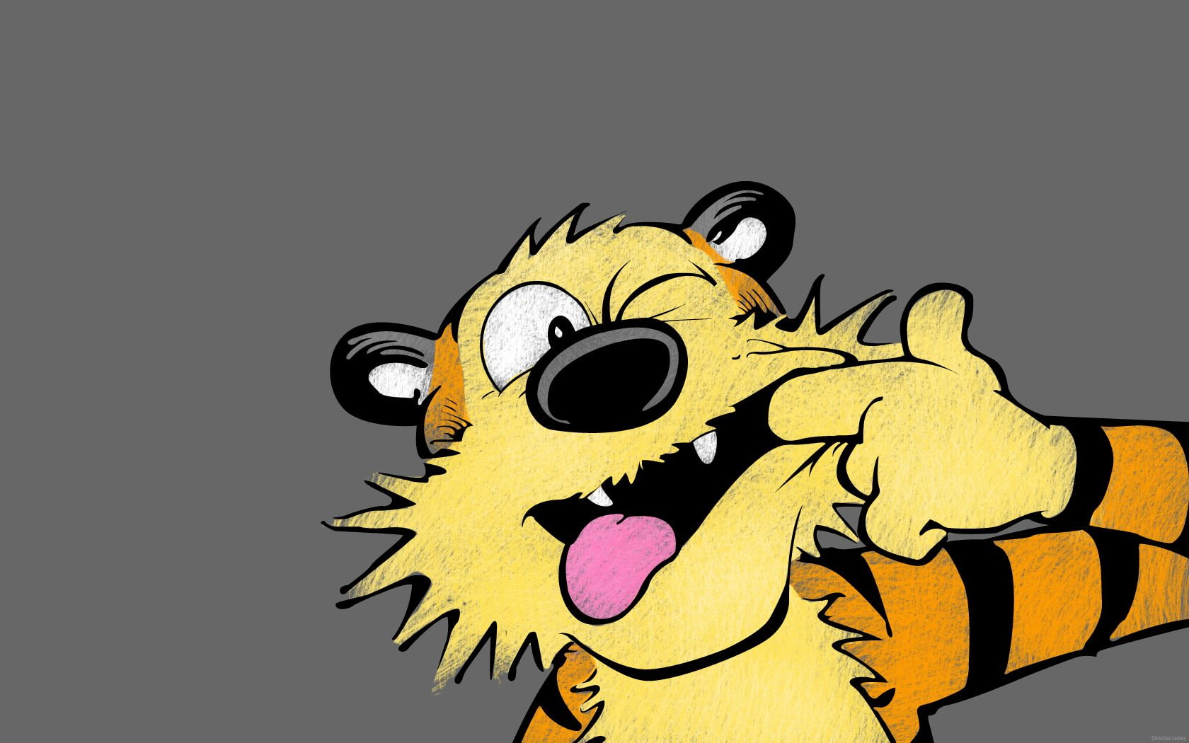 Calvin and Hobbes Gray Grey HD, cartoon/comic