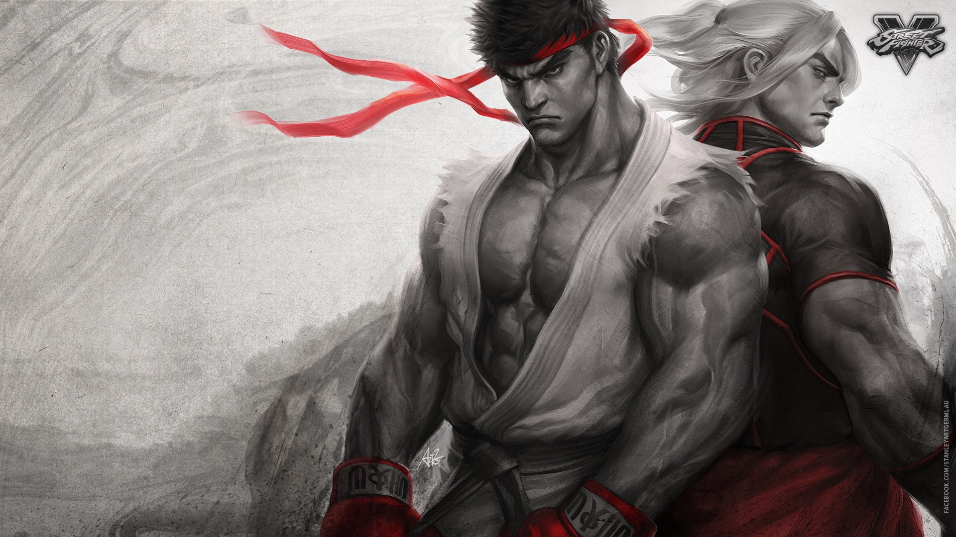artwork, Ken (Street Fighter), Ryu (Street Fighter), Street Fighter V