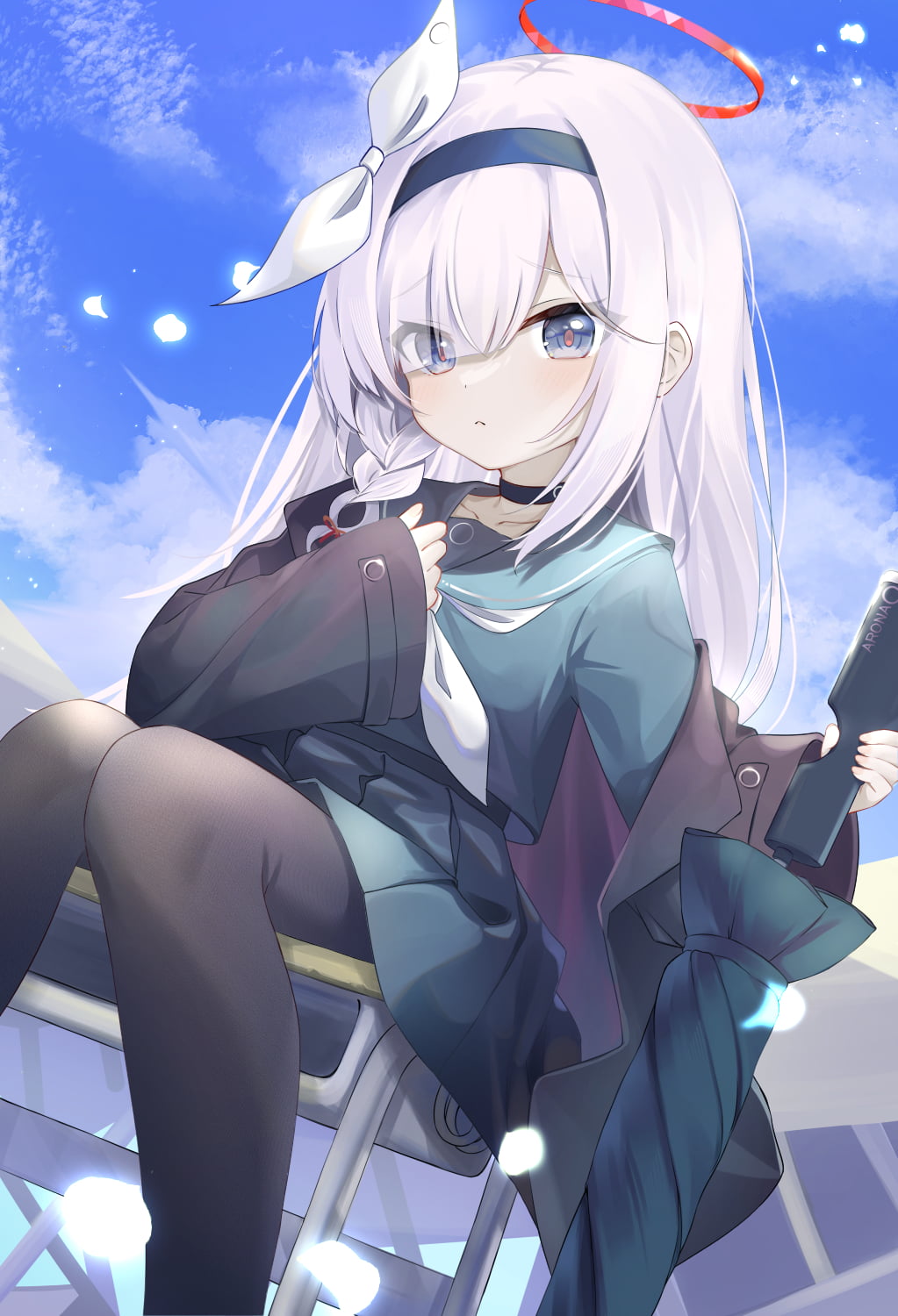 Free Download Hd Wallpaper Blue Archive Anime Girls White Hair