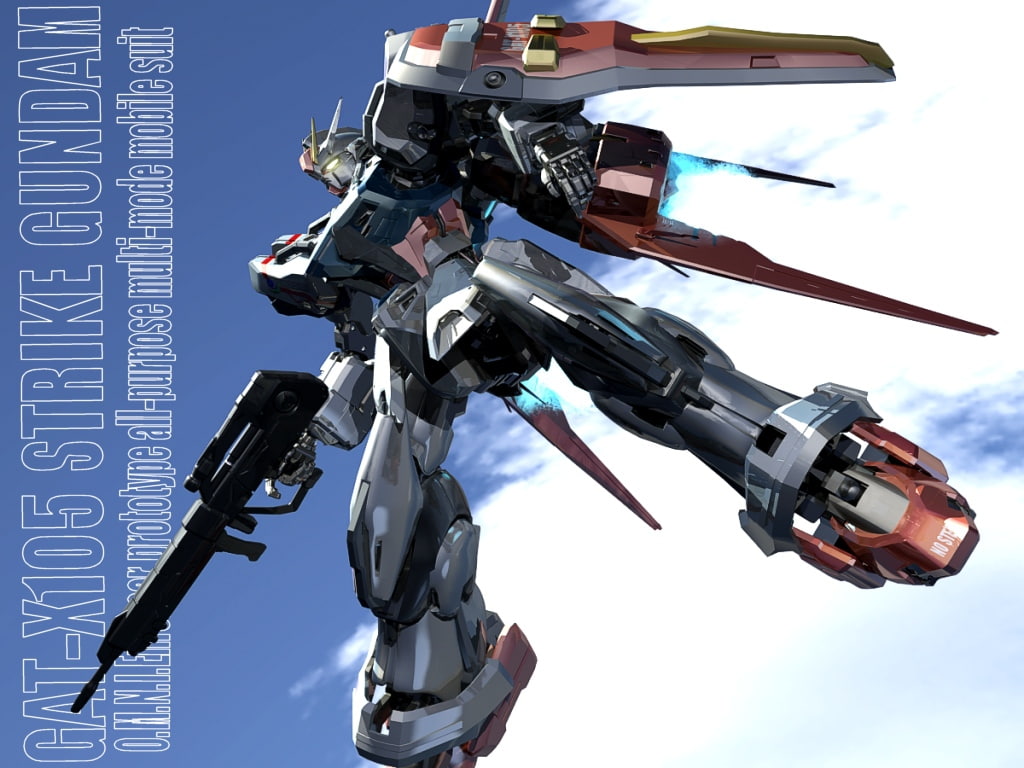 beam rifle gundam Aile Strike Gundam Anime Gundam Seed HD Art