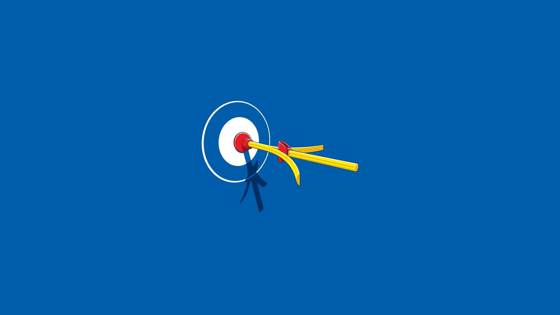 simple, humor, minimalism, circle, blue background, arrows (design)