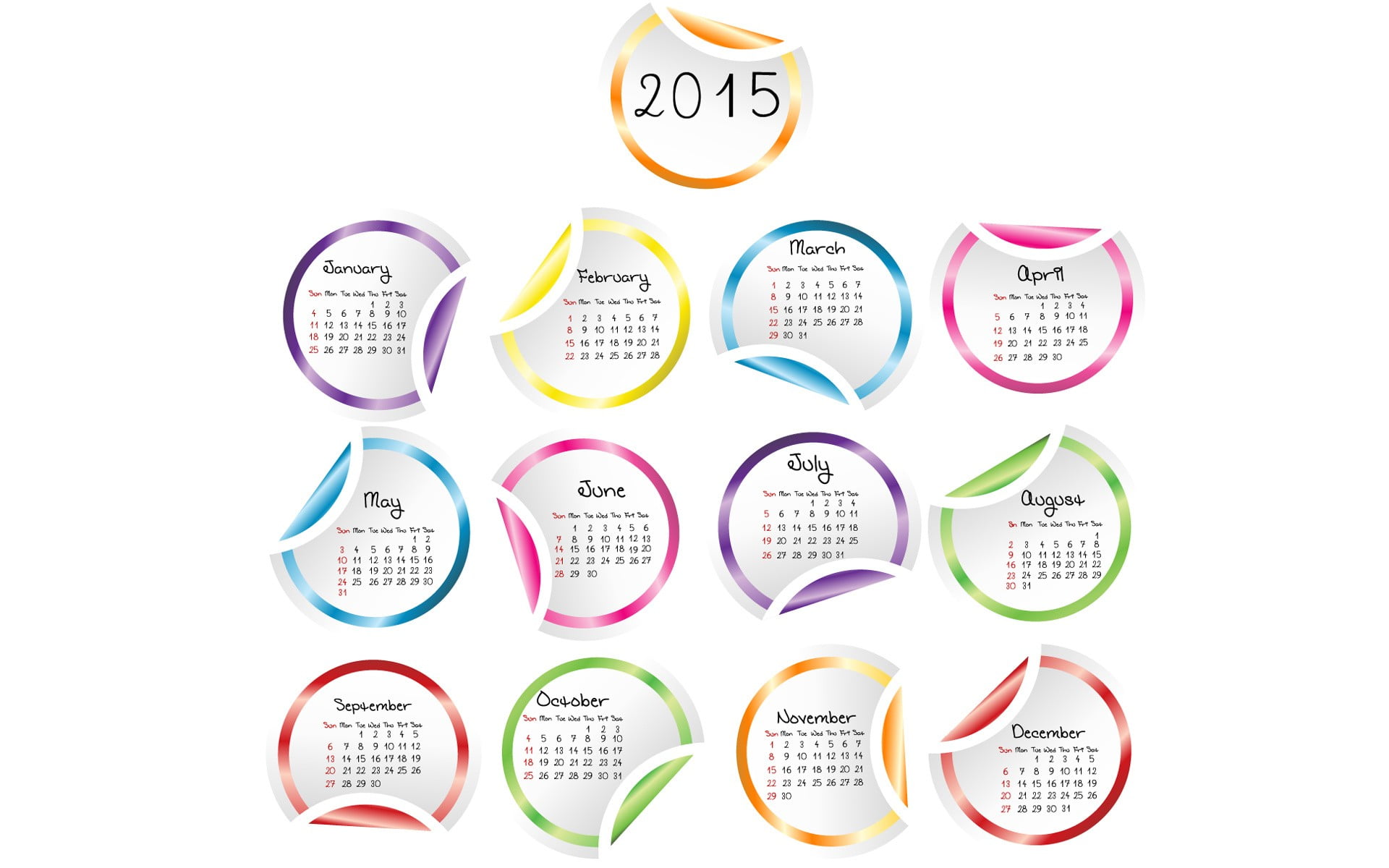 2015 calendar, Chevrolet, white background, text, communication