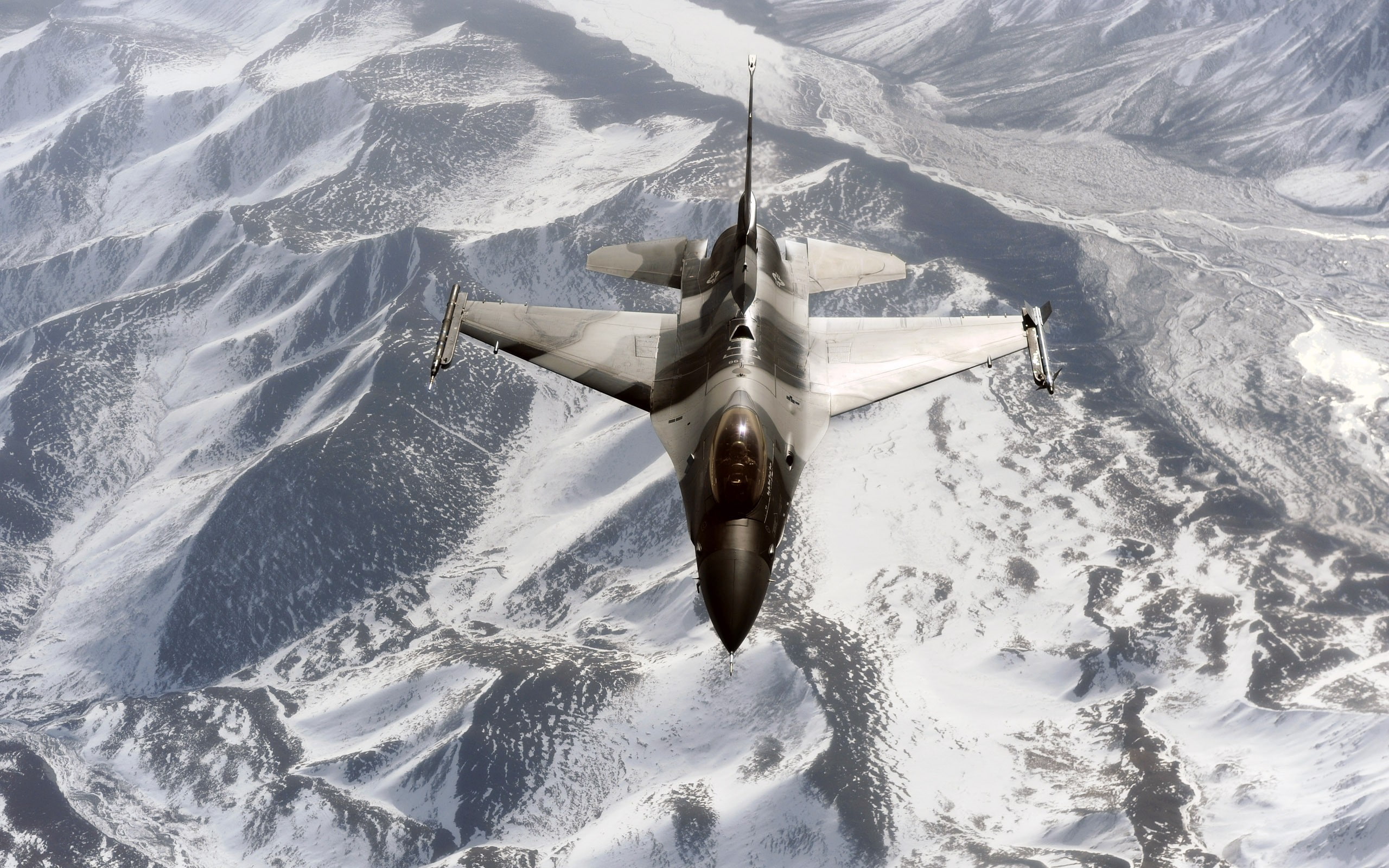 jet fighter, military aircraft, airplane, mountains, General Dynamics F-16 Fighting Falcon