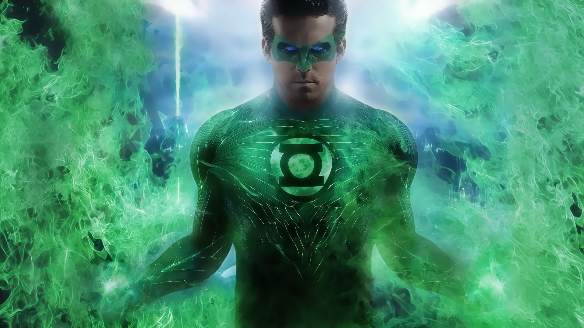 Ryan Reynolds And Hal Jordan In Green Lantern Movie Dc Comics Desktop Wallpaper Hd For Mobile Phones And Laptops 1920×1080