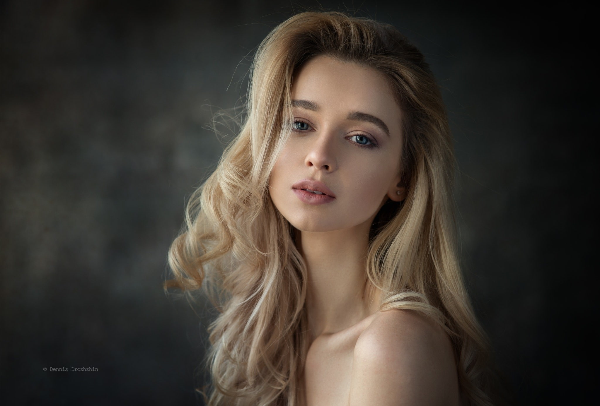 Models, Anna Tsaralunga, Blonde, Blue Eyes, Face, Girl, Long Hair