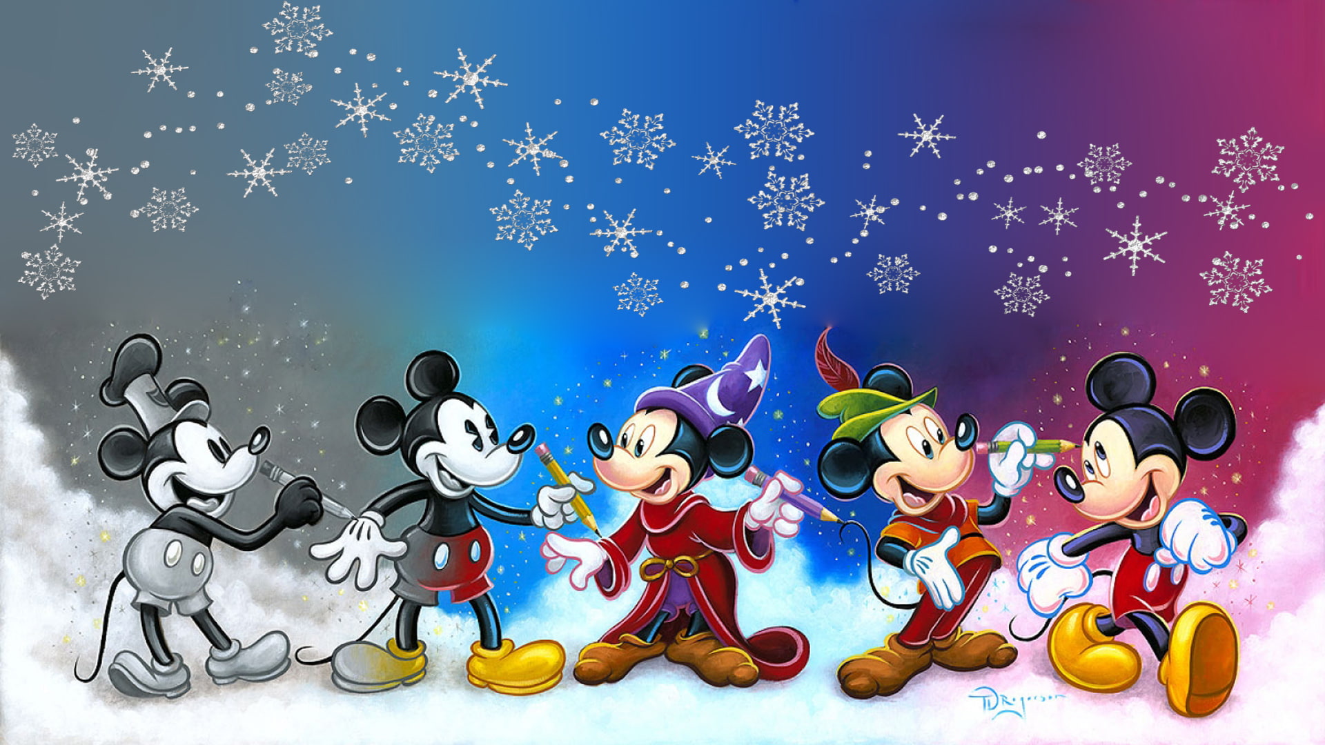 Mickey Mouse Cartoons Art Cinemascopic Desktop Wallpaper Hd High Resolution 1920×1080
