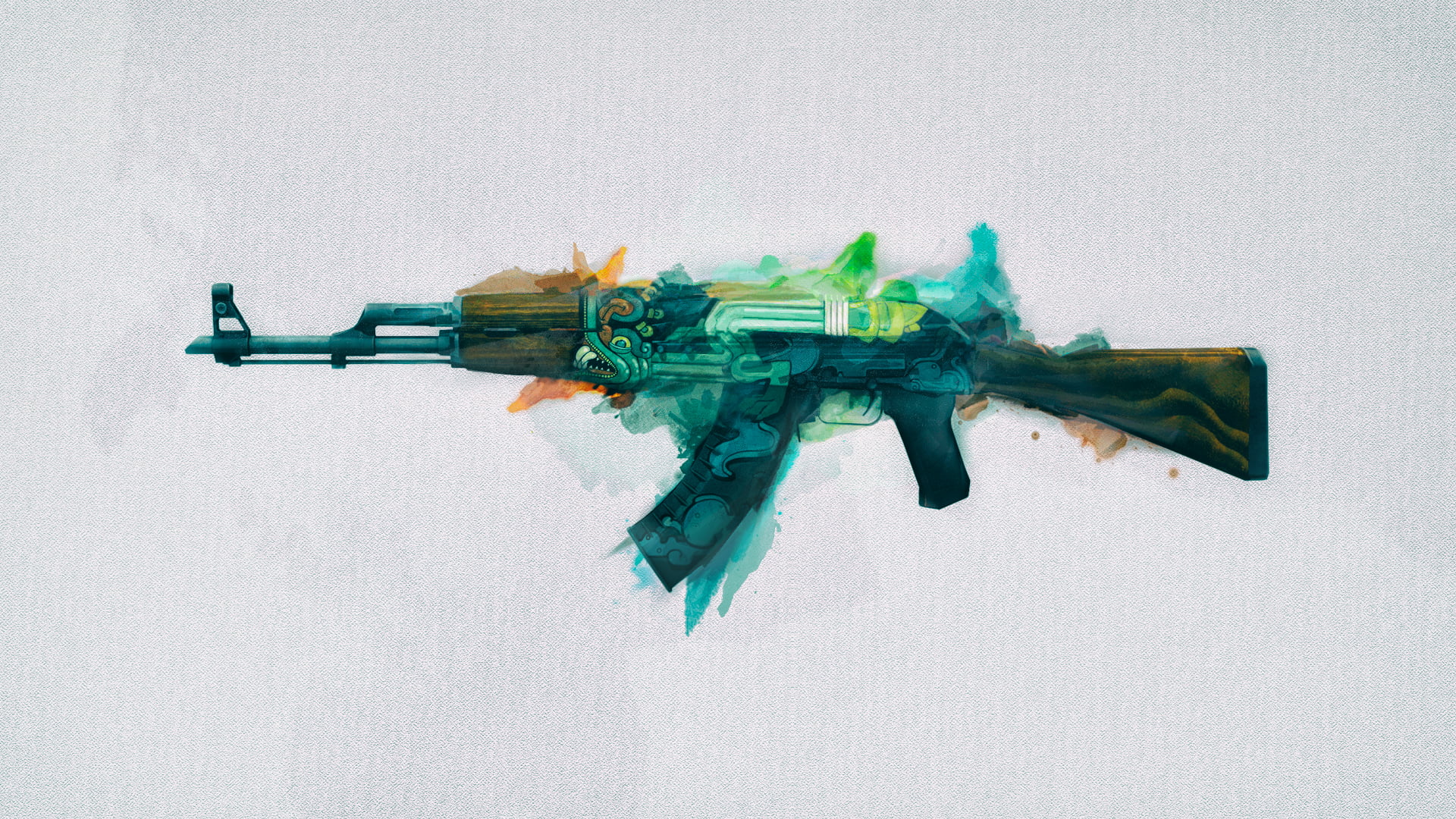 brown and black Kalashnikov rifle clip art, Counter-Strike: Global Offensive