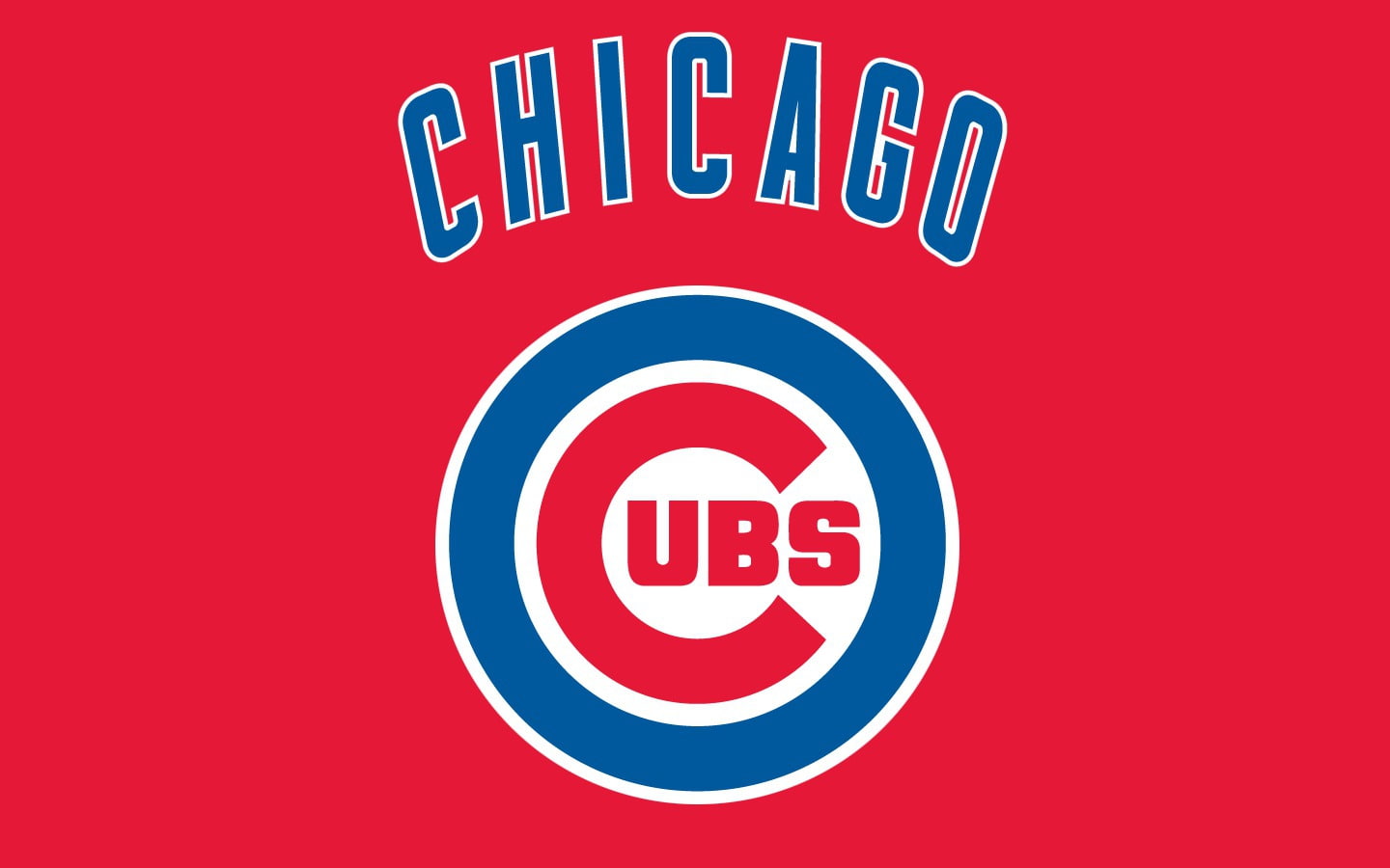 baseball Chicago Chicago Cubs logos on Red Sports Baseball HD Art