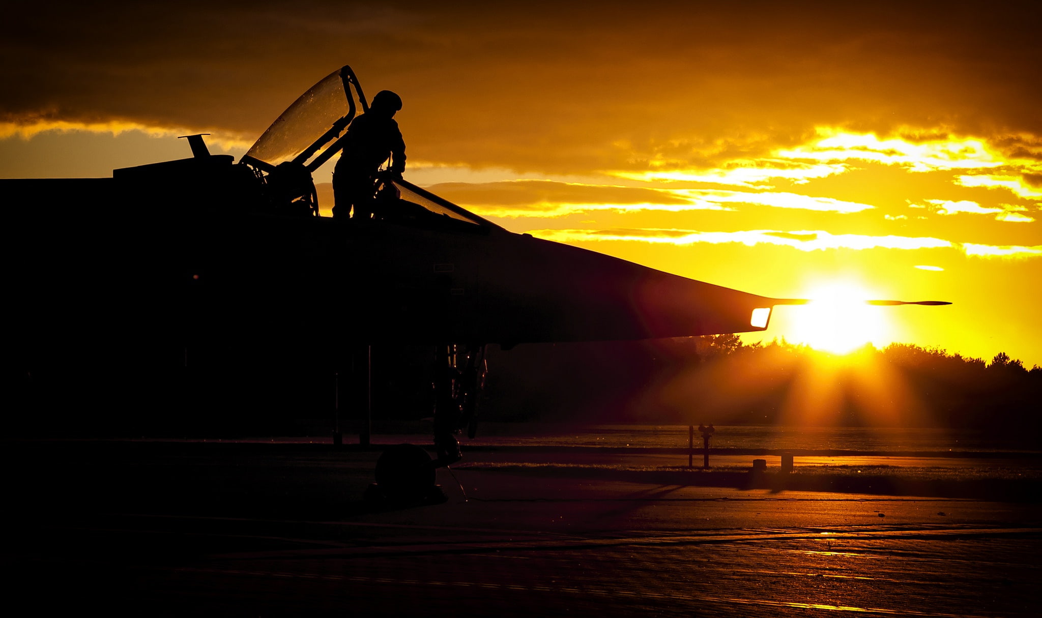 Free download | HD wallpaper: dawn, Jaguar, pilot, the airfield ...