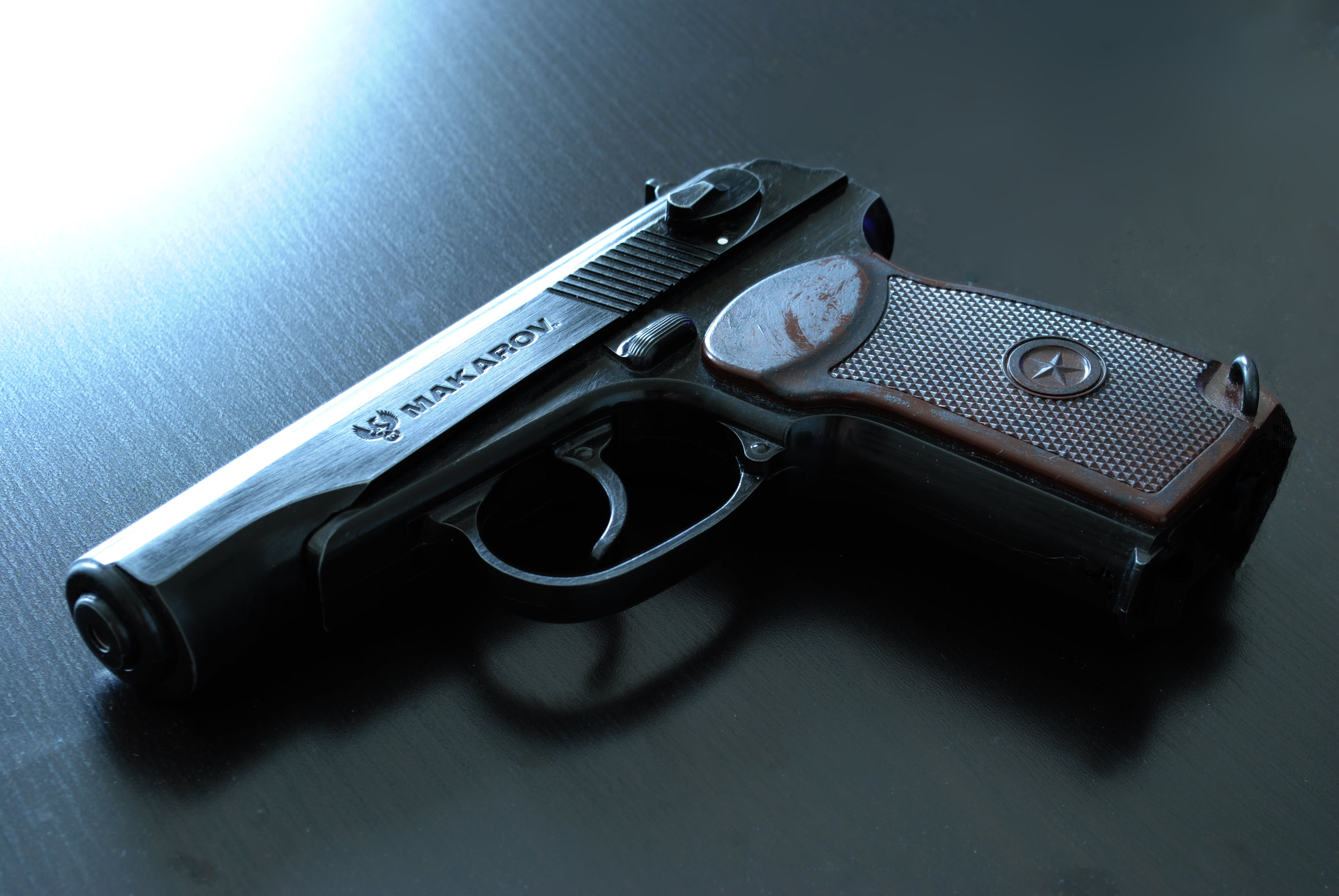 black Makarov semi-automatic pistol, weapons, Gun, handgun, crime