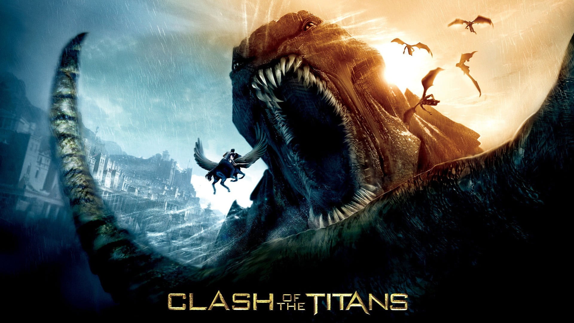 Clash of the Titans movie poster, movies, nature, sky, animal wildlife