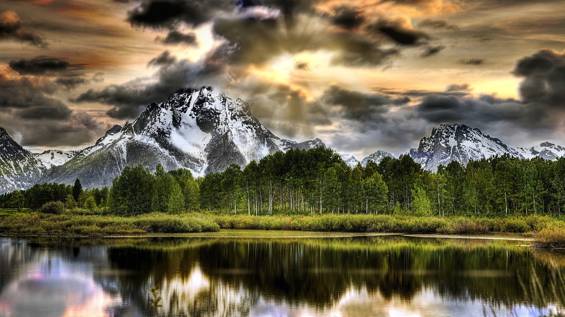 mountains landscapes nature wyoming grand teton national park hdr photography national park Abstract Photography HD Art