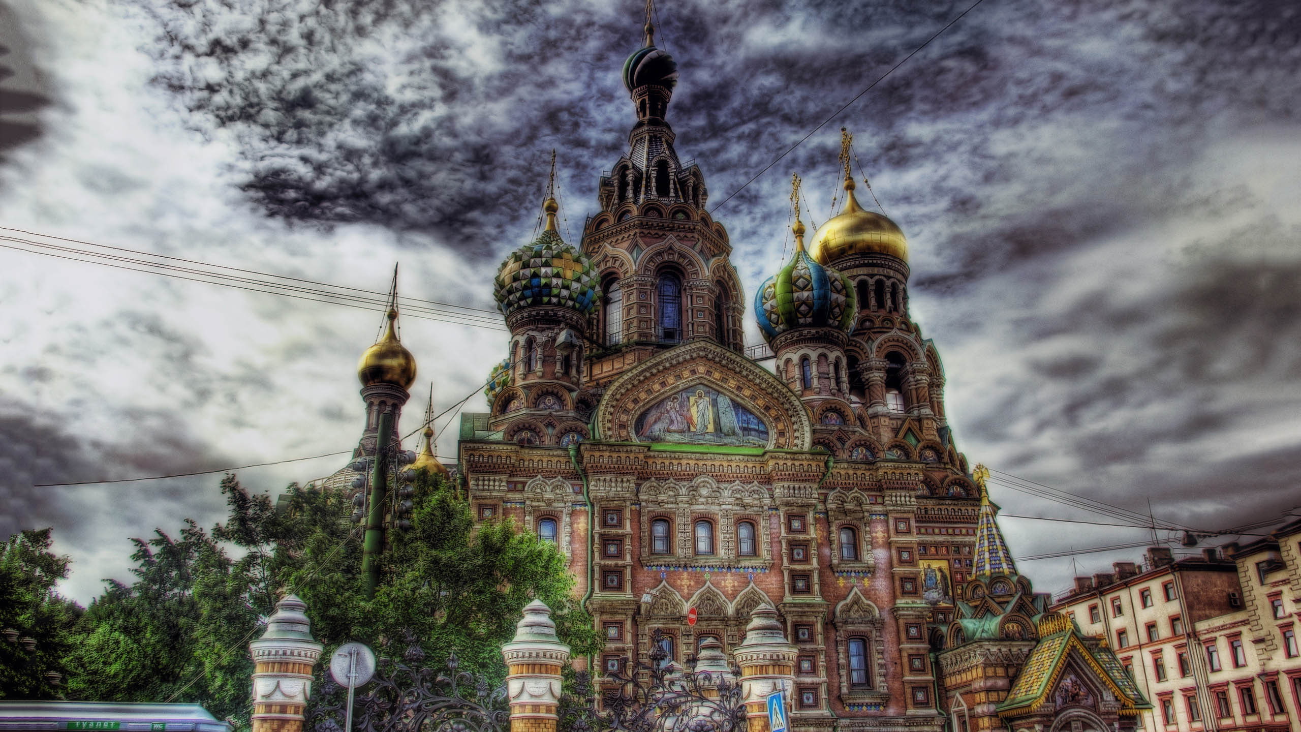 Wallpaper Church Of The Savior On Blood, Russia, Europe, Sky, Cloud 2560×1440