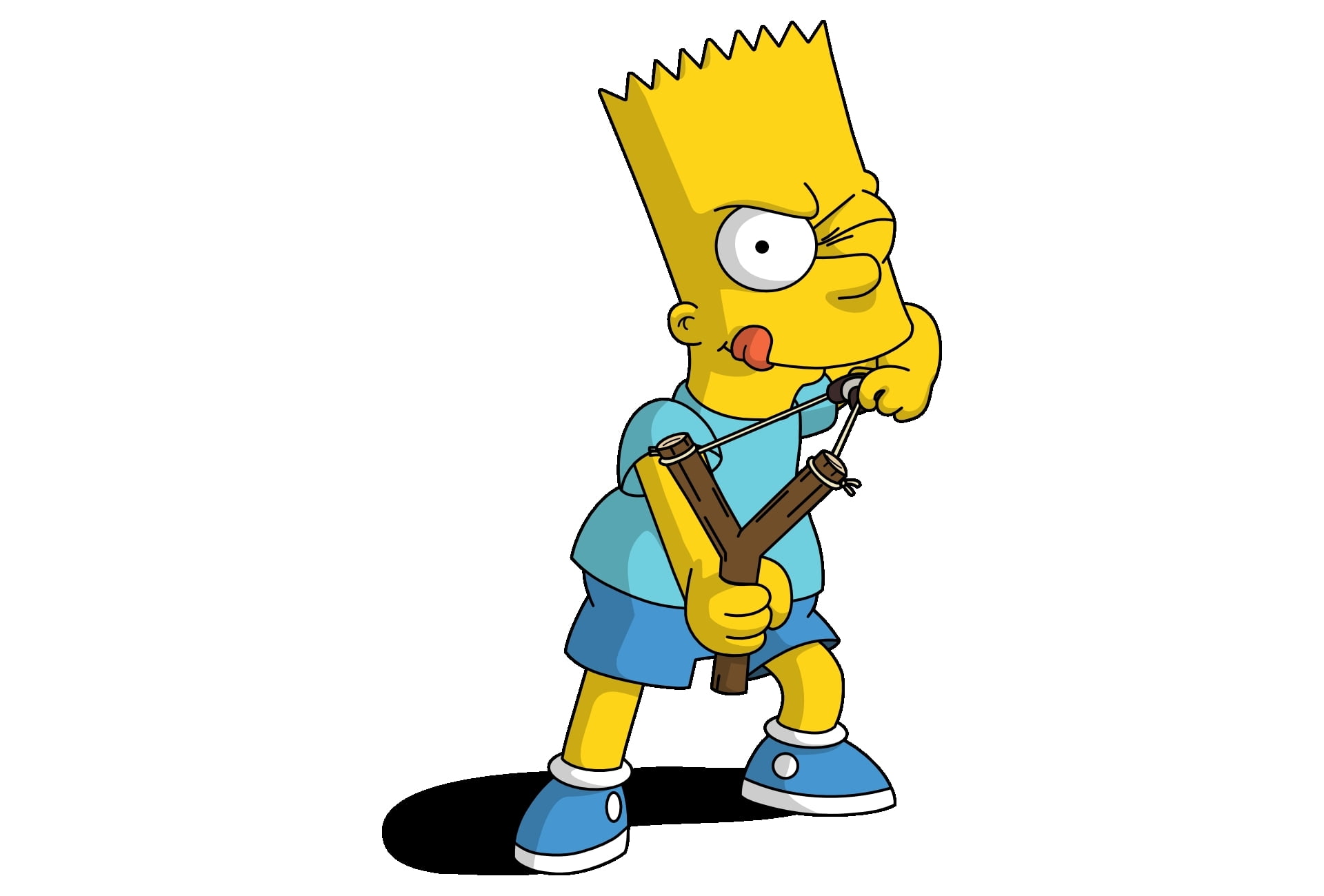 Bart Simpson wallpaper, look, The Simpsons, Bat, white background