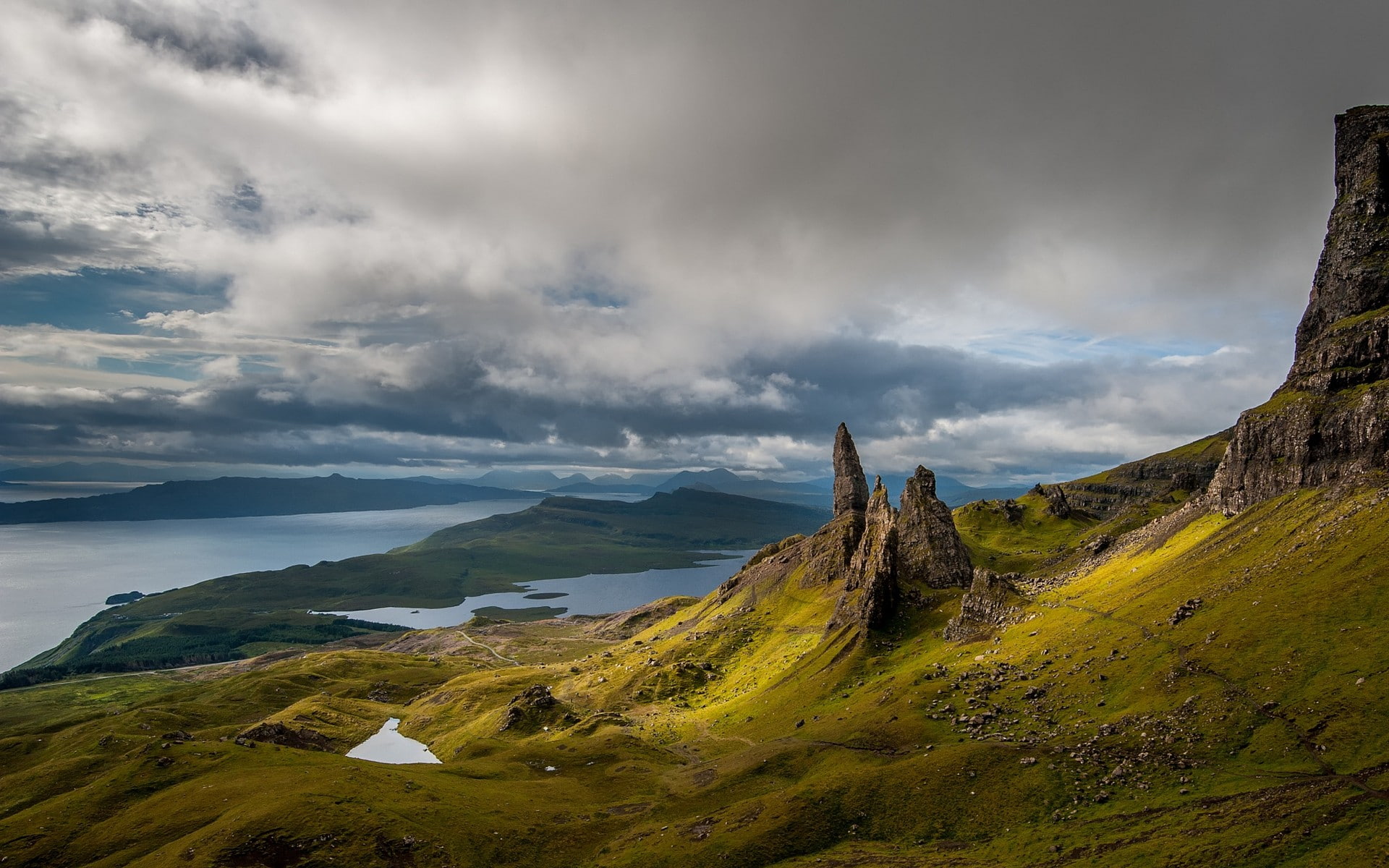 nature, landscape, Old Man of Storr, Scotland, island, Skye