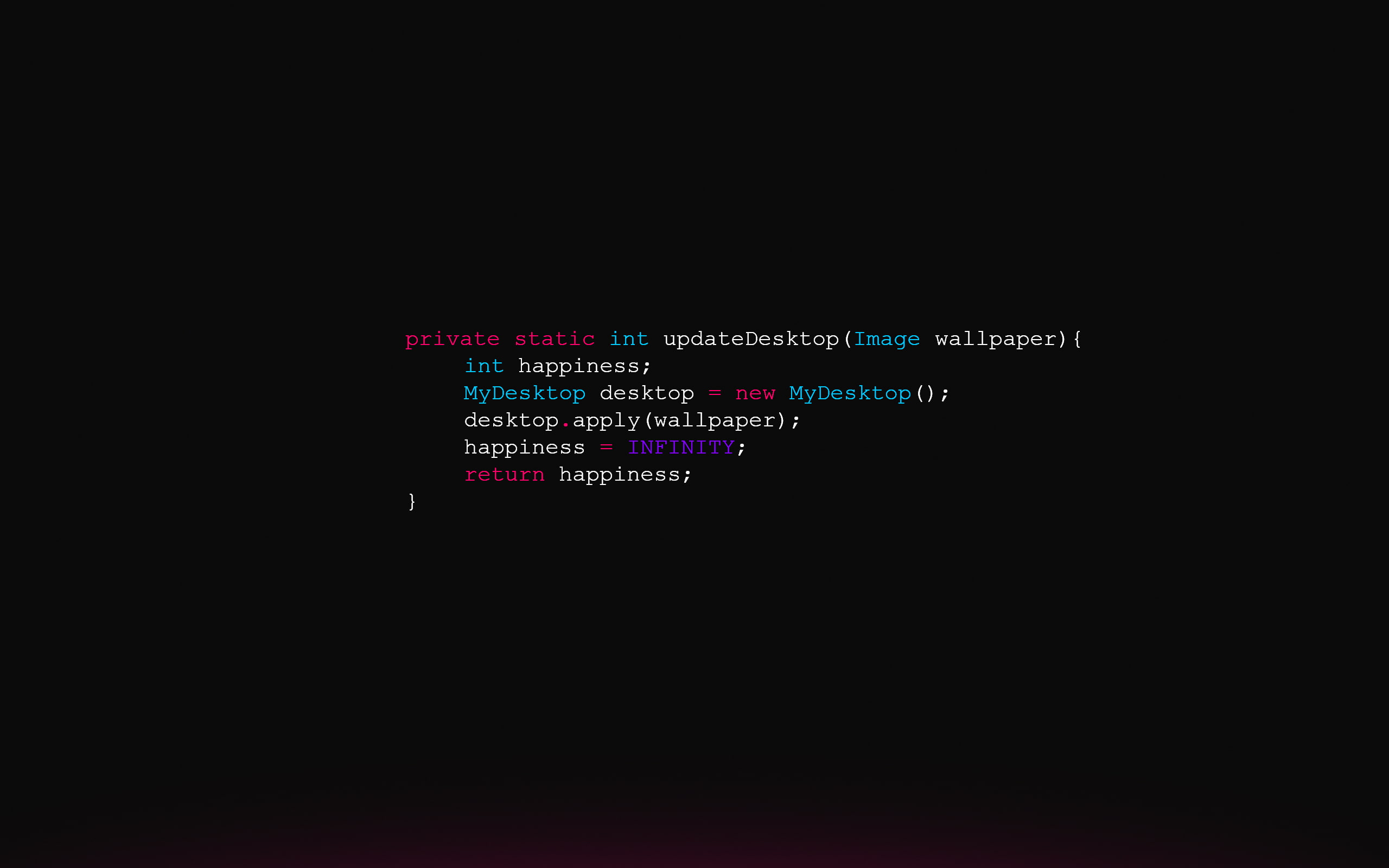 minimalism, Java, code, syntax highlighting