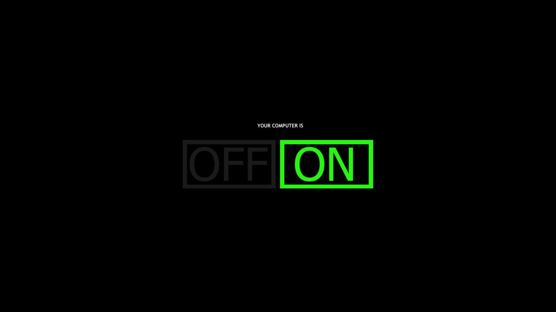 off on-printed text, minimalism, dark, black, computer, selective coloring