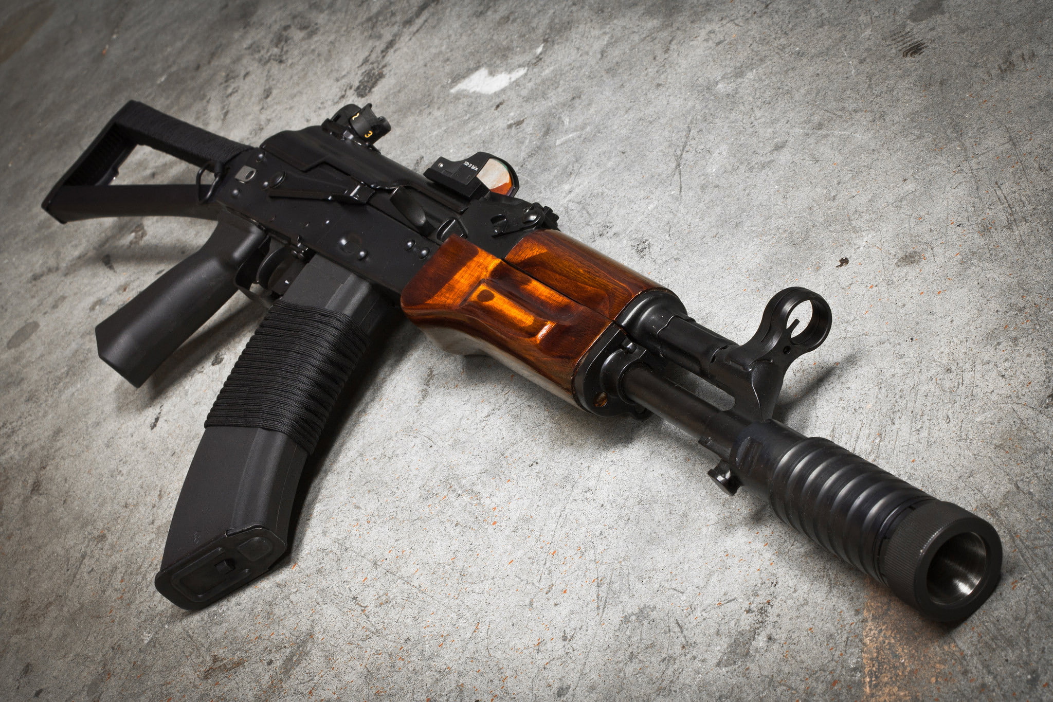 black AK-47 rifle, weapons, background, machine, Kalashnikov