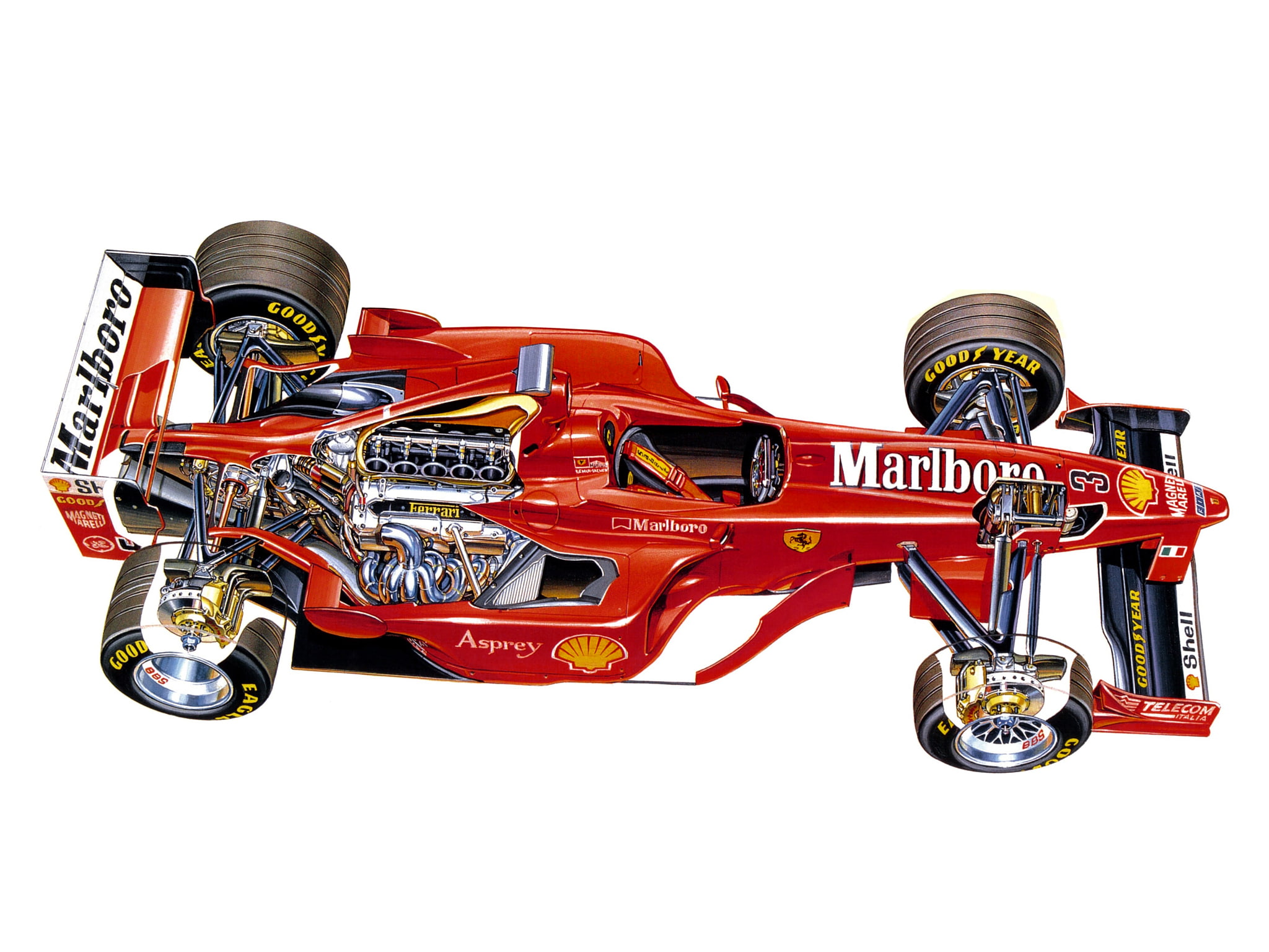 1998, cutaway, engine, f300, ferrari, formula, interior, race