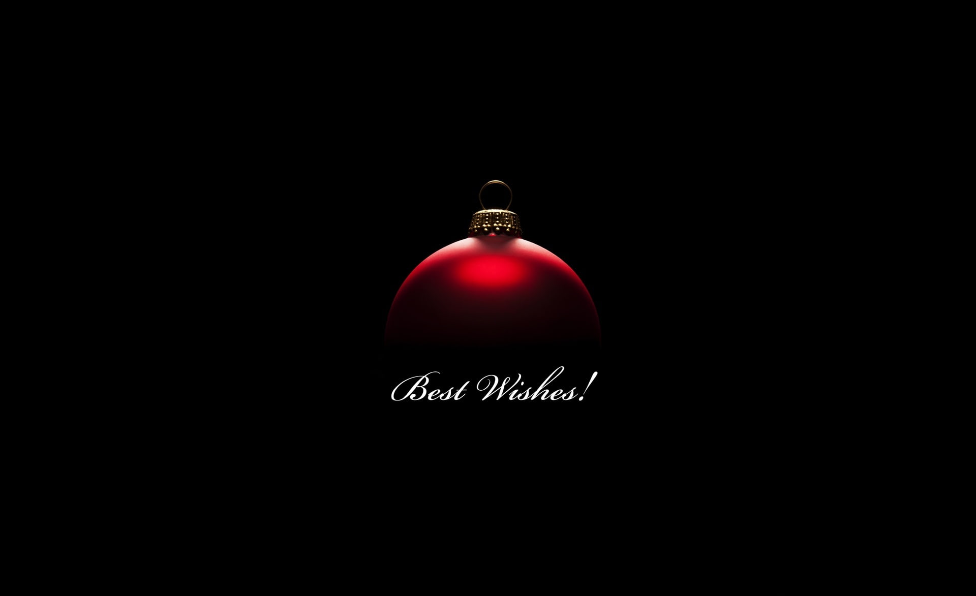 Best Wishes for Christmas by PimpYourScreen, red bauble with text overlay