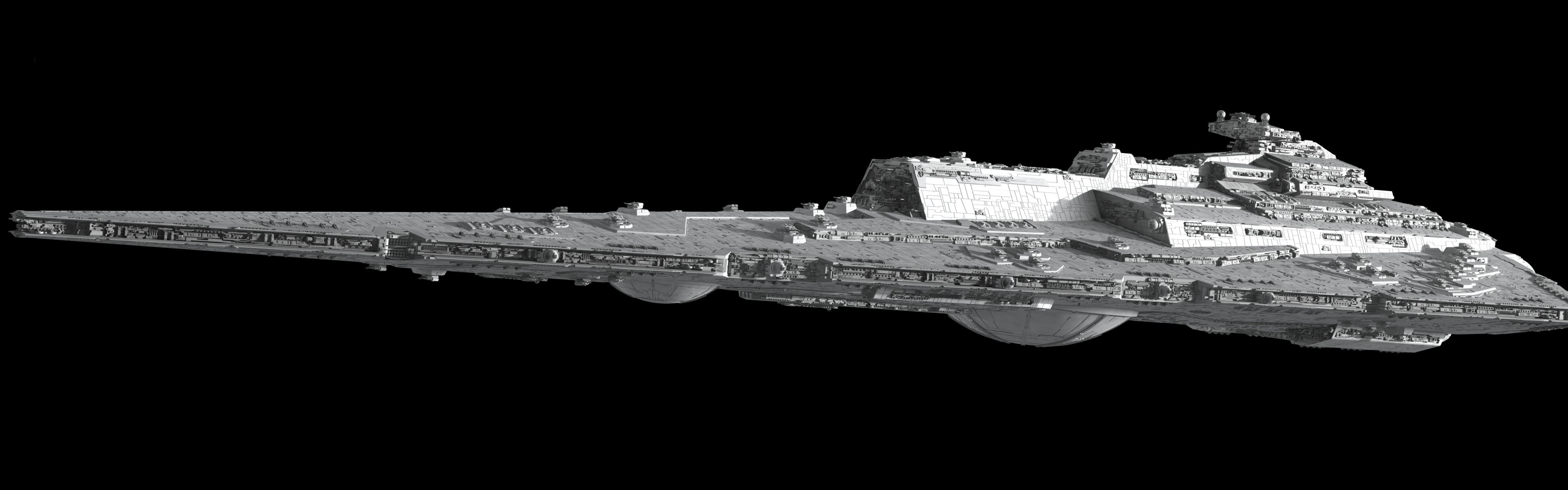Star Wars Star Destroyer, multiple display, render, CGI, black background