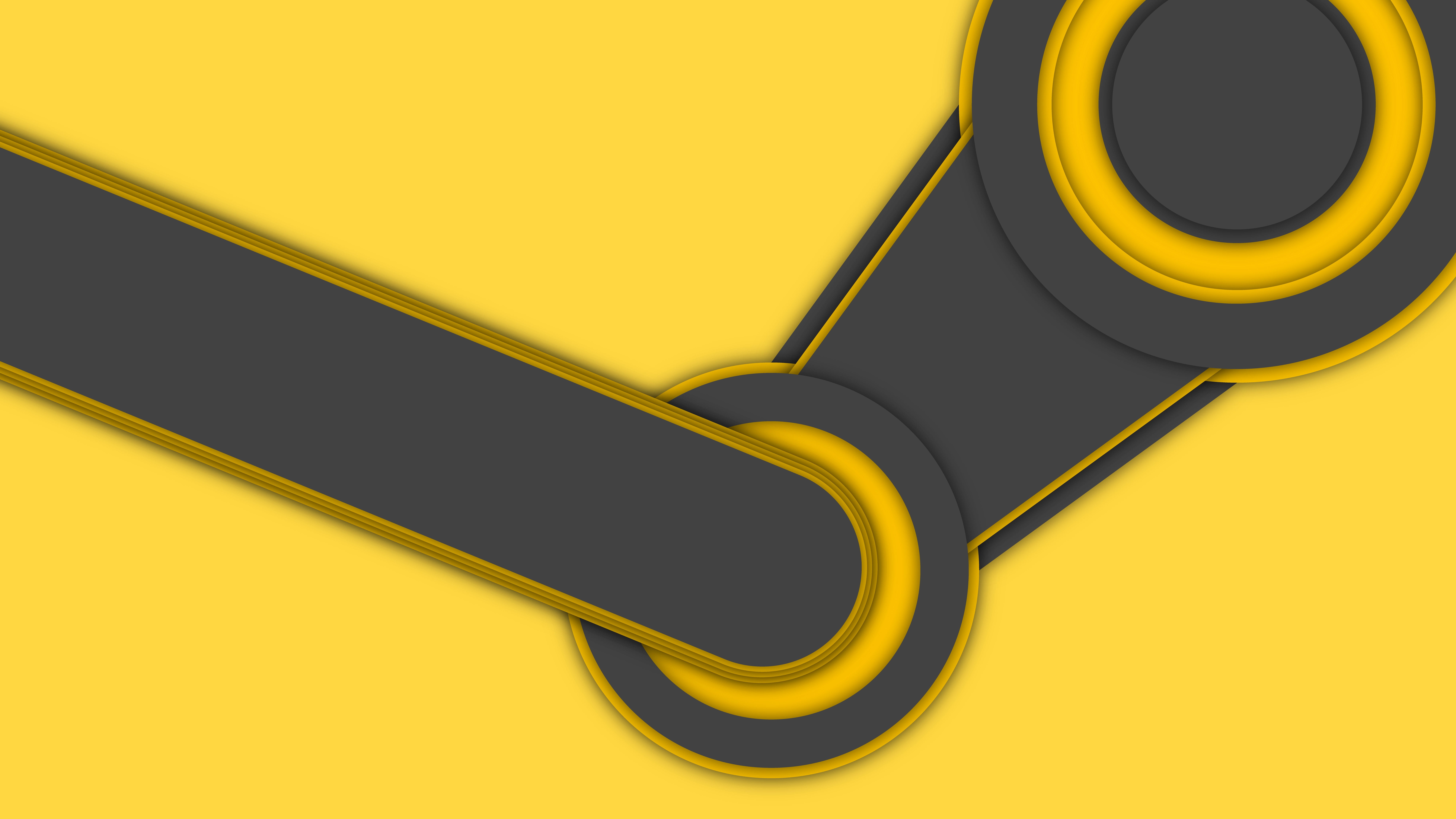 logo, yellow, steam
