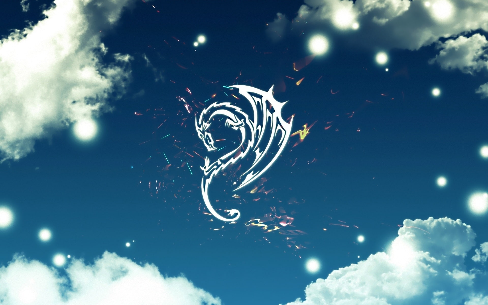 Sky, Clouds, Dragon