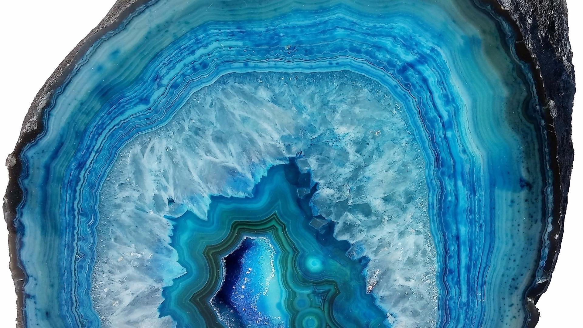 Free download | HD wallpaper: agate, abstract, blue agate, crystal