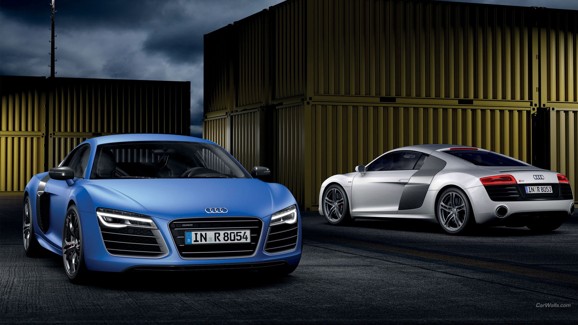 Audi R8, silver cars, blue cars, vehicle, Audi R8 Type 42, Audi R8 V10 Plus
