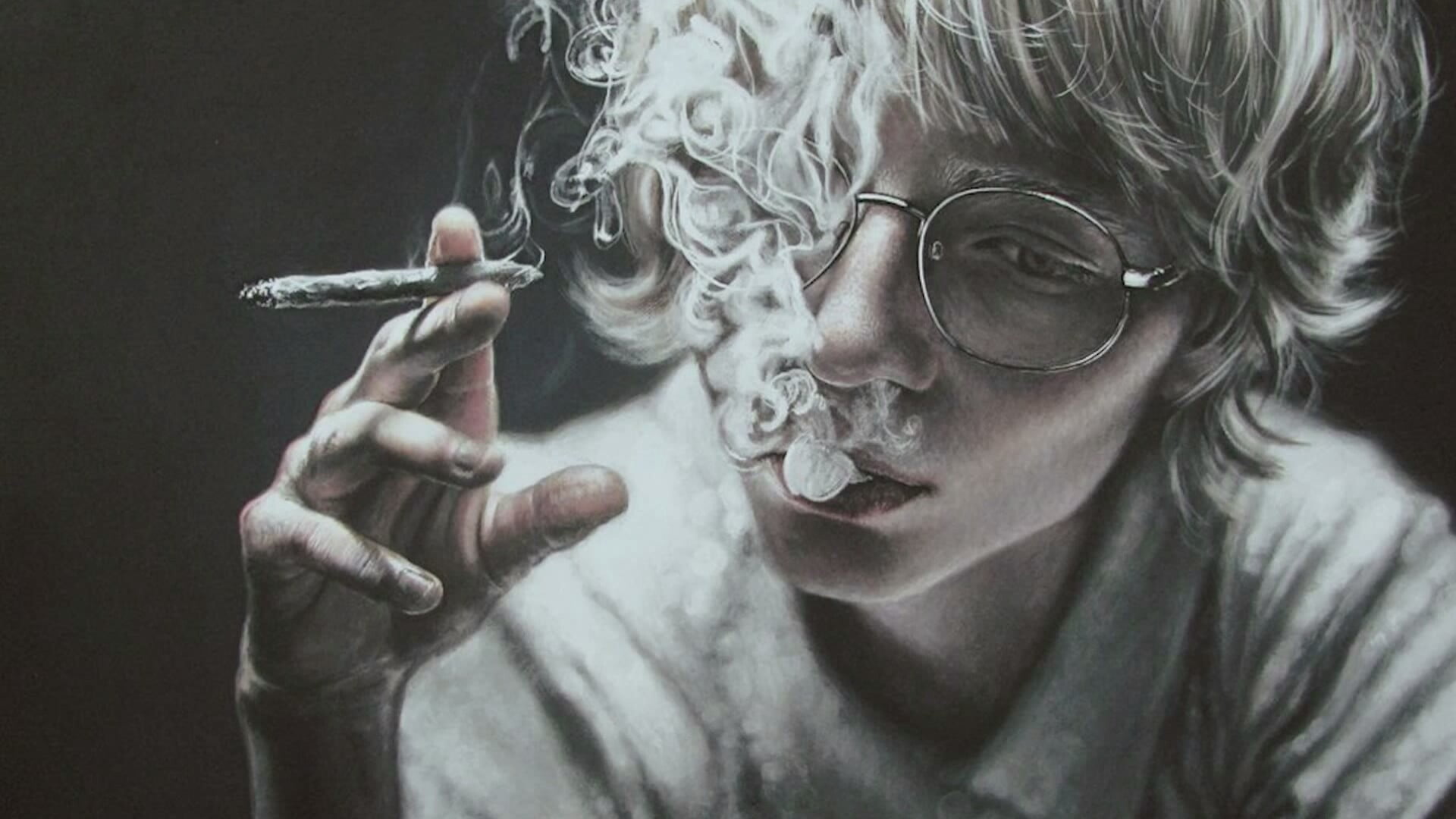 drawing, illustration, smoke, smoking, hand, aesthetic, realistic