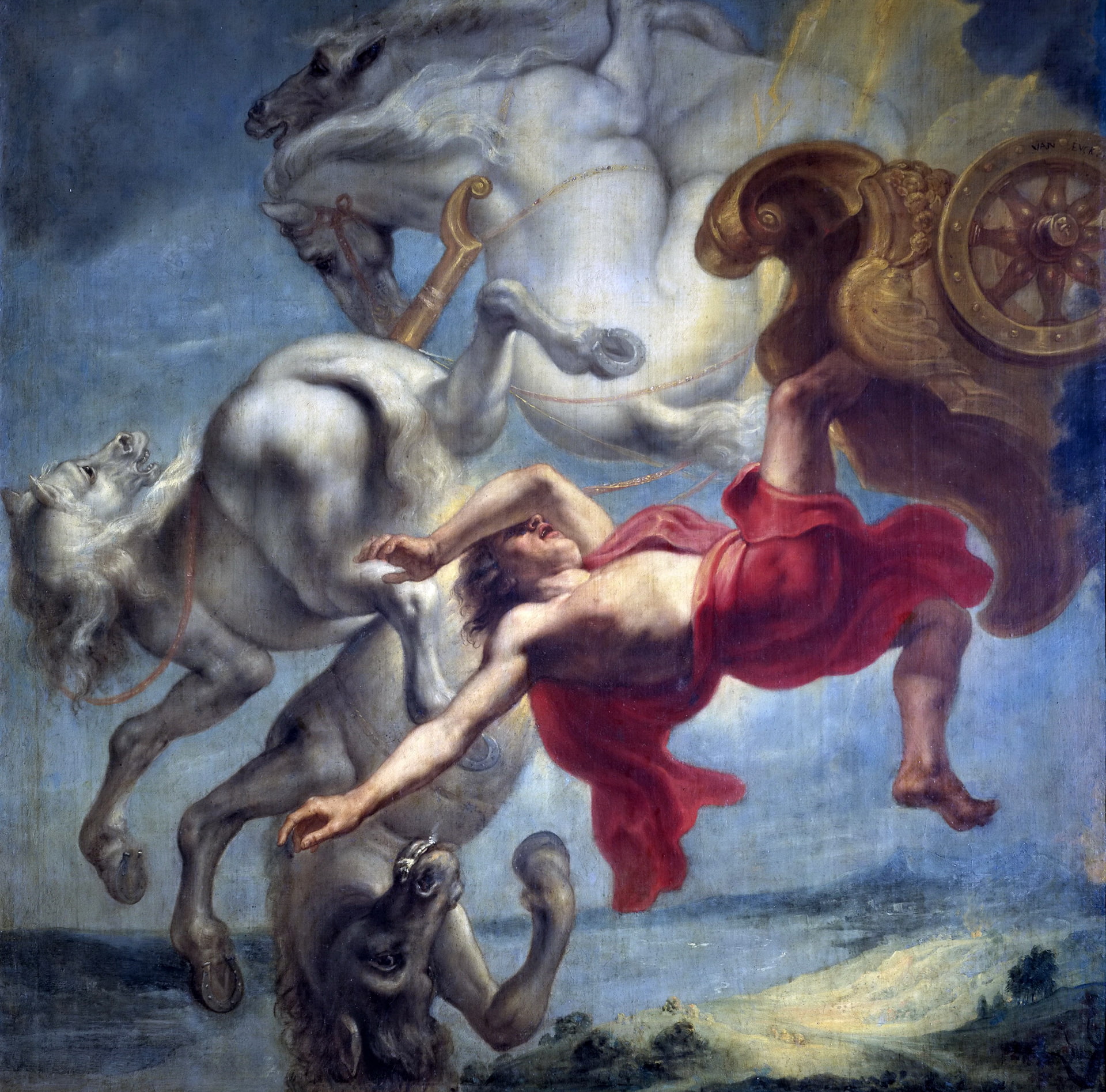 picture, mythology, Jan Karel van Eyck, The Fall Of Phaeton