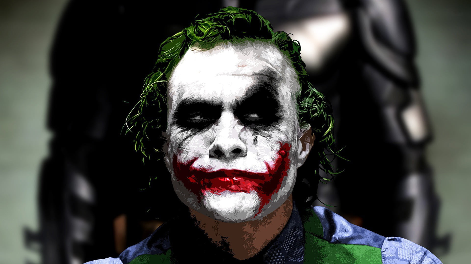 The Dark Knight Joker, Heath Ledger, movies, MessenjahMatt, portrait