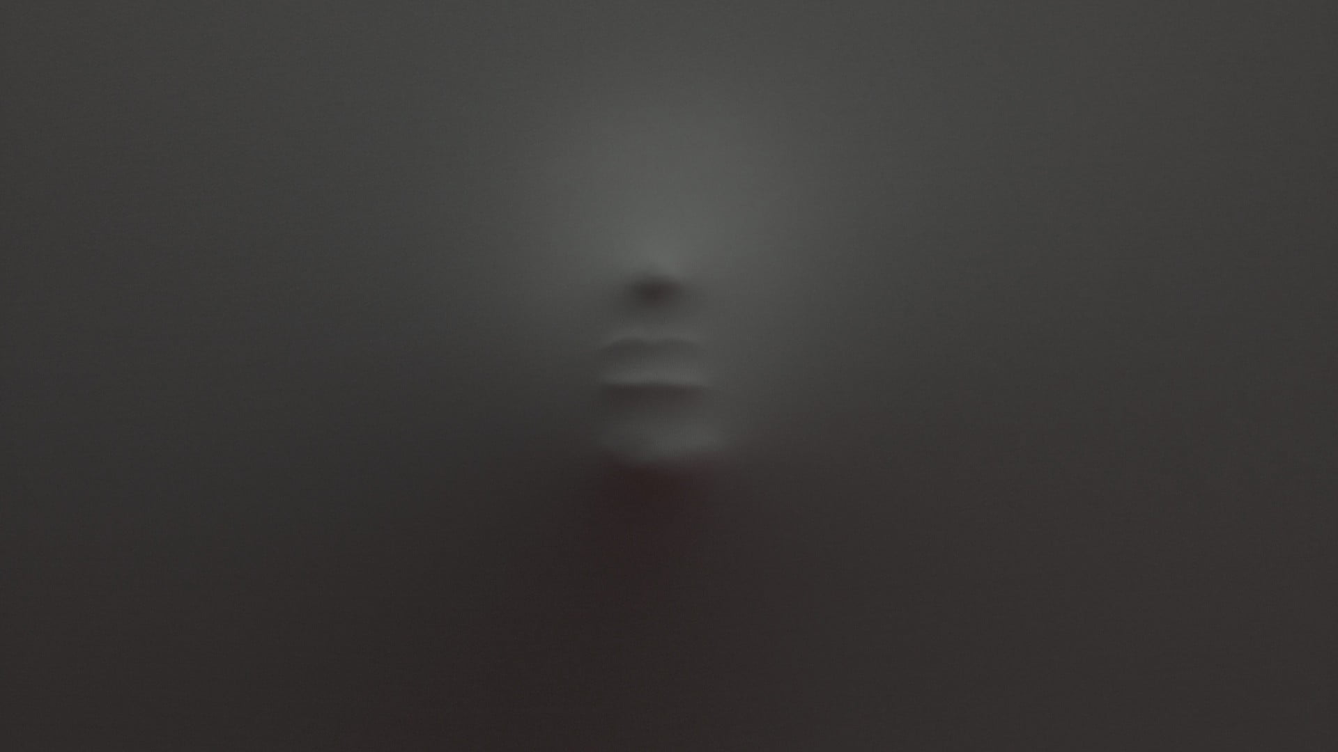 white wall face, horror, spooky, monochrome, minimalism, unrecognizable person