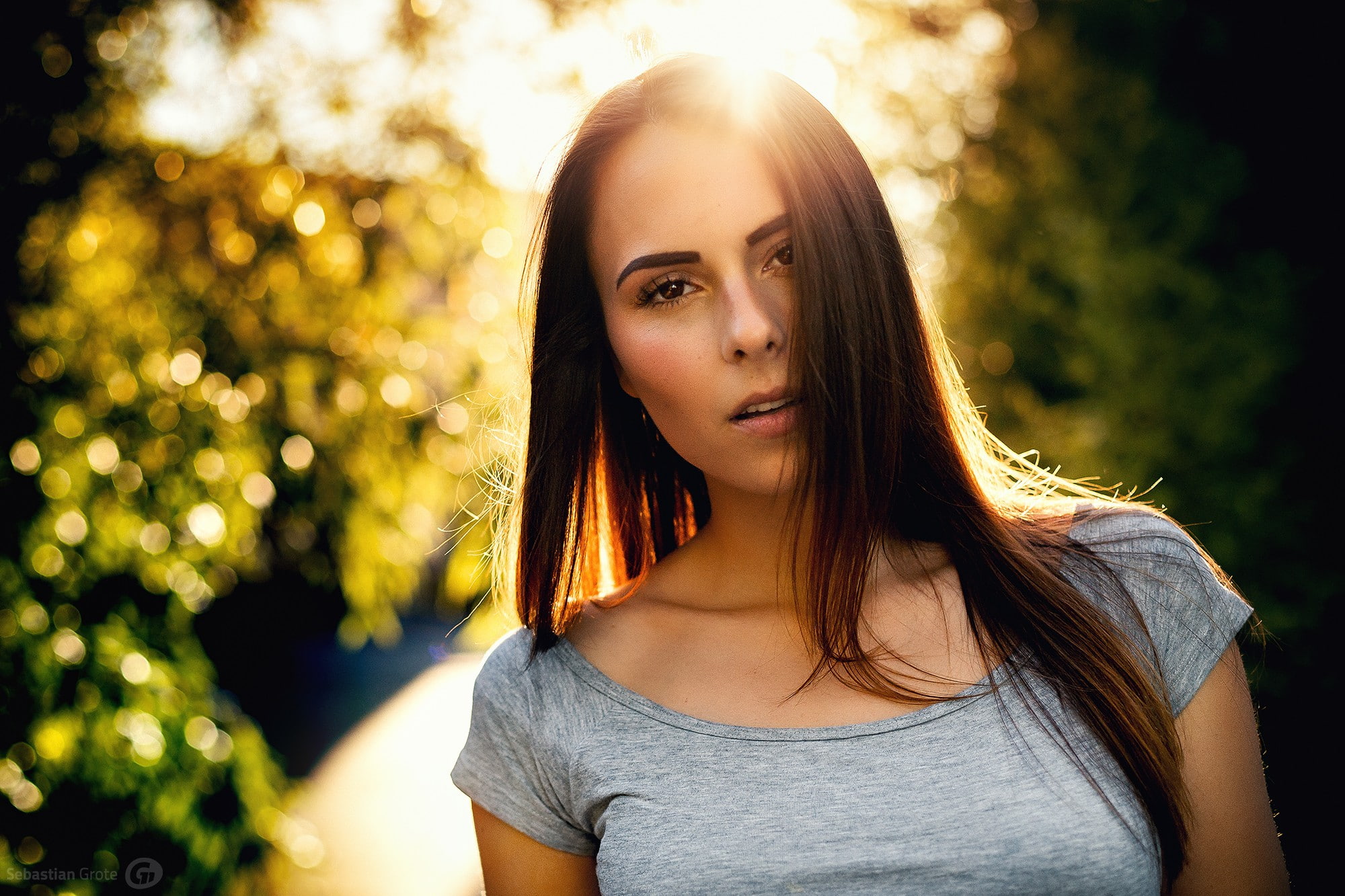 women, face, portrait, depth of field, long hair, young adult