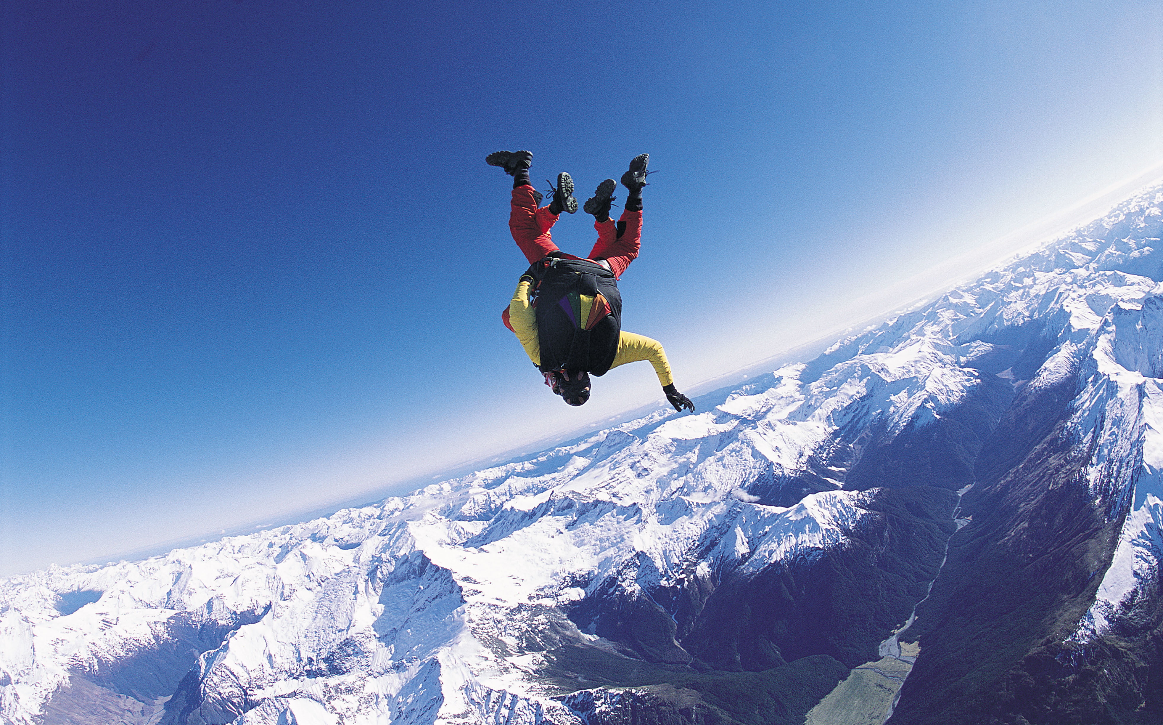 two person doing sky diving, skydiver, fly, clouds, sport, extreme Sports