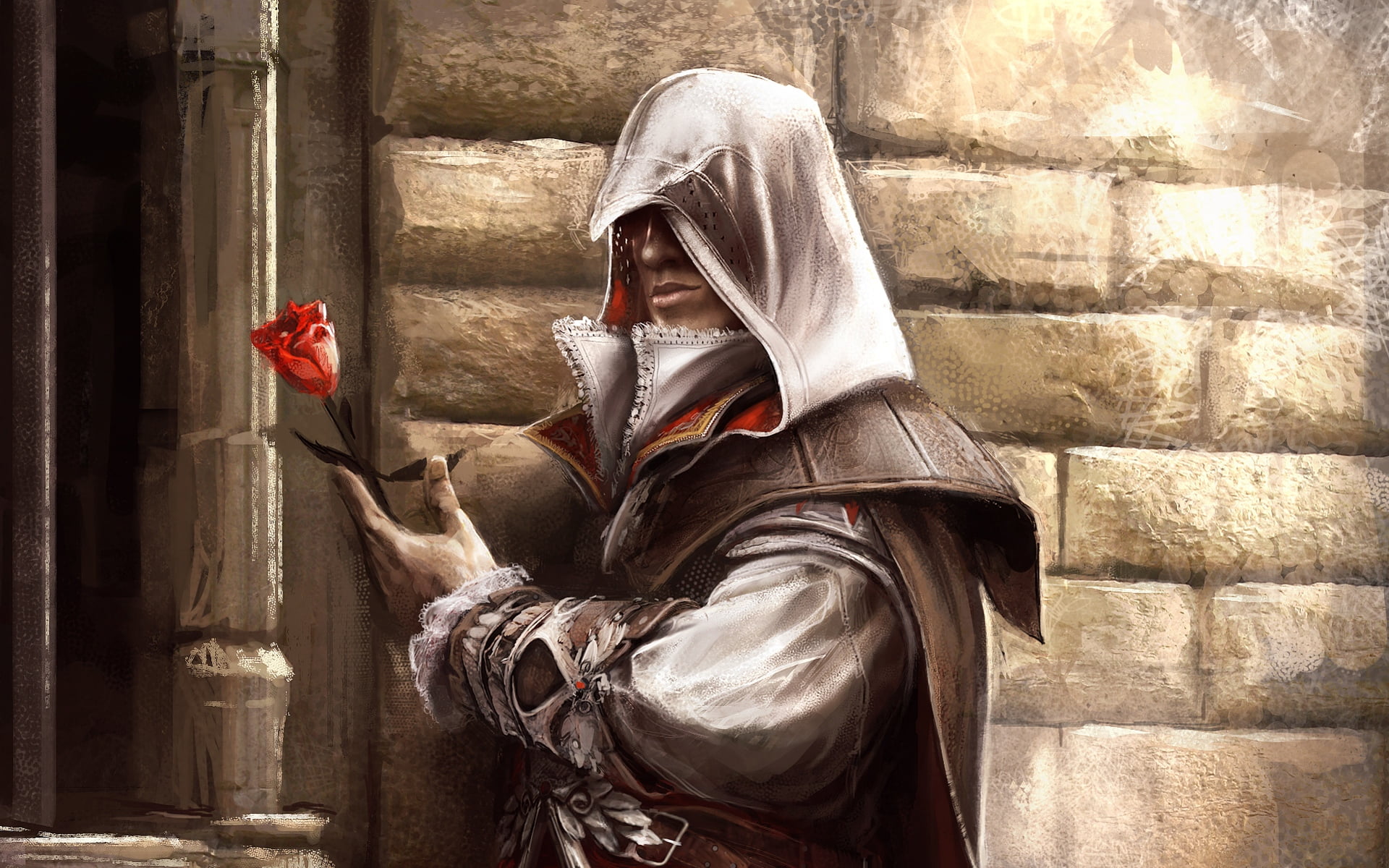 Assassin's Creed Ezio digital wallpaper, assassins creed, desmond miles