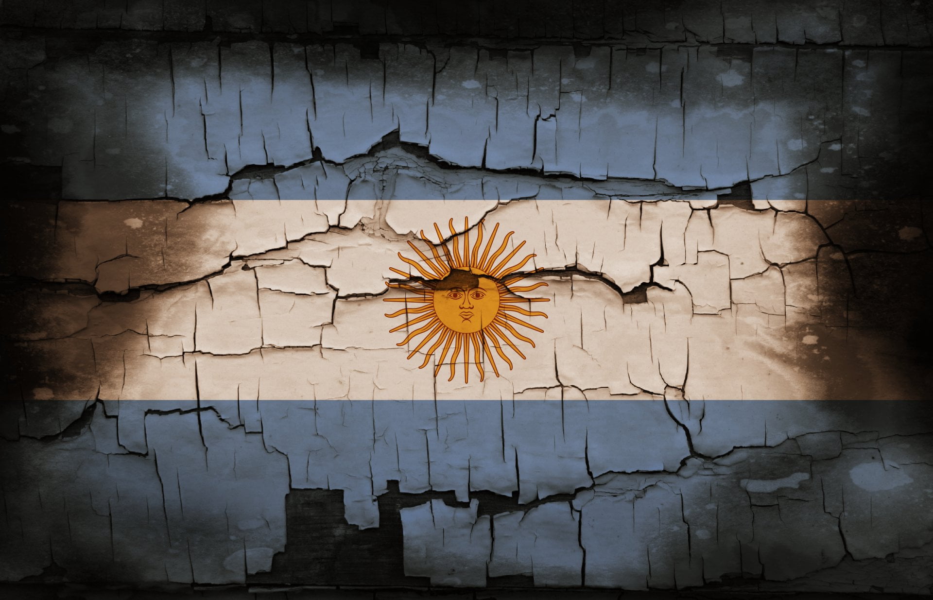sun painting, Flags, Flag Of Argentina, textured, wall - building feature