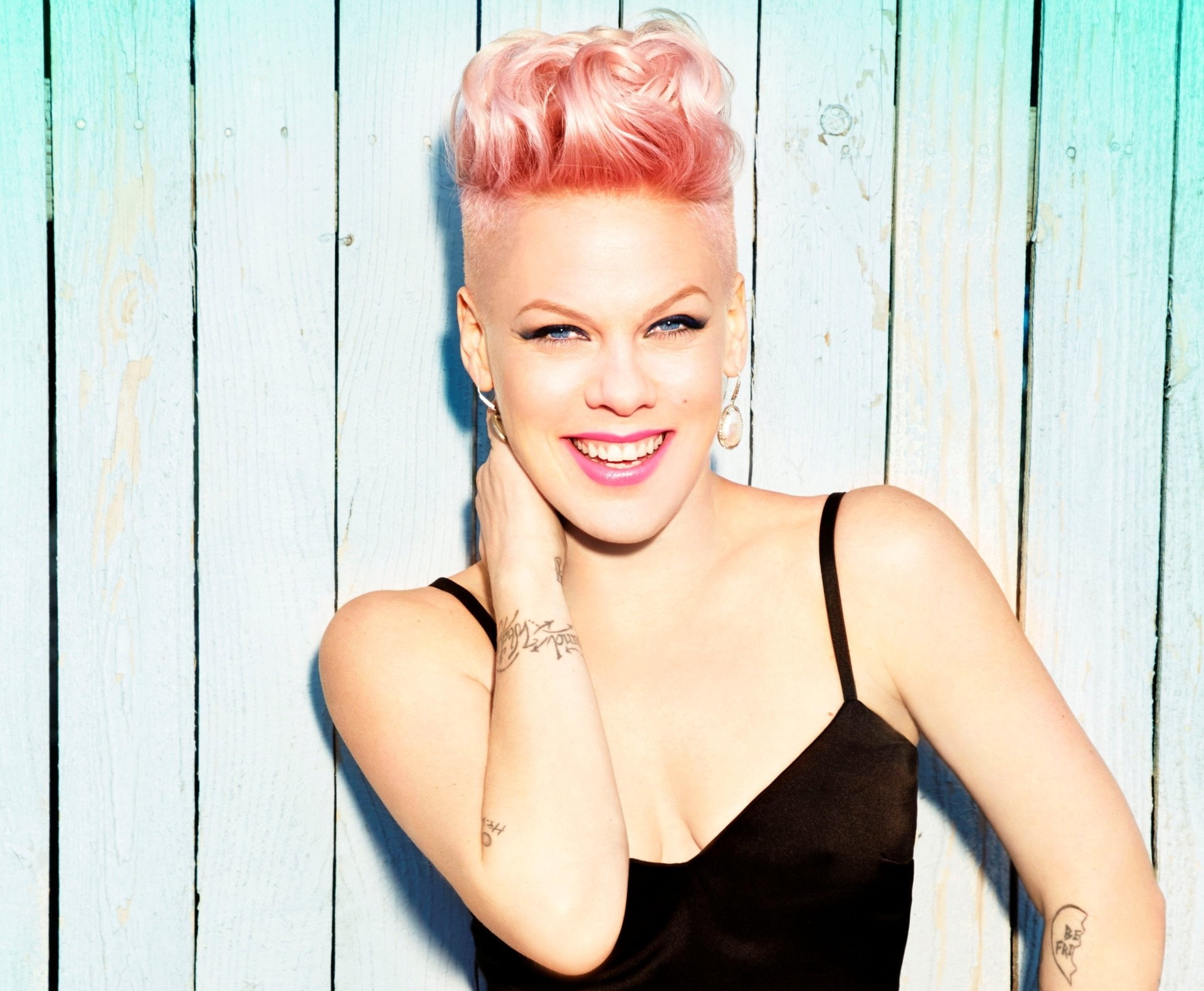 9. Pink-haired beauty with captivating blue eyes - wide 5